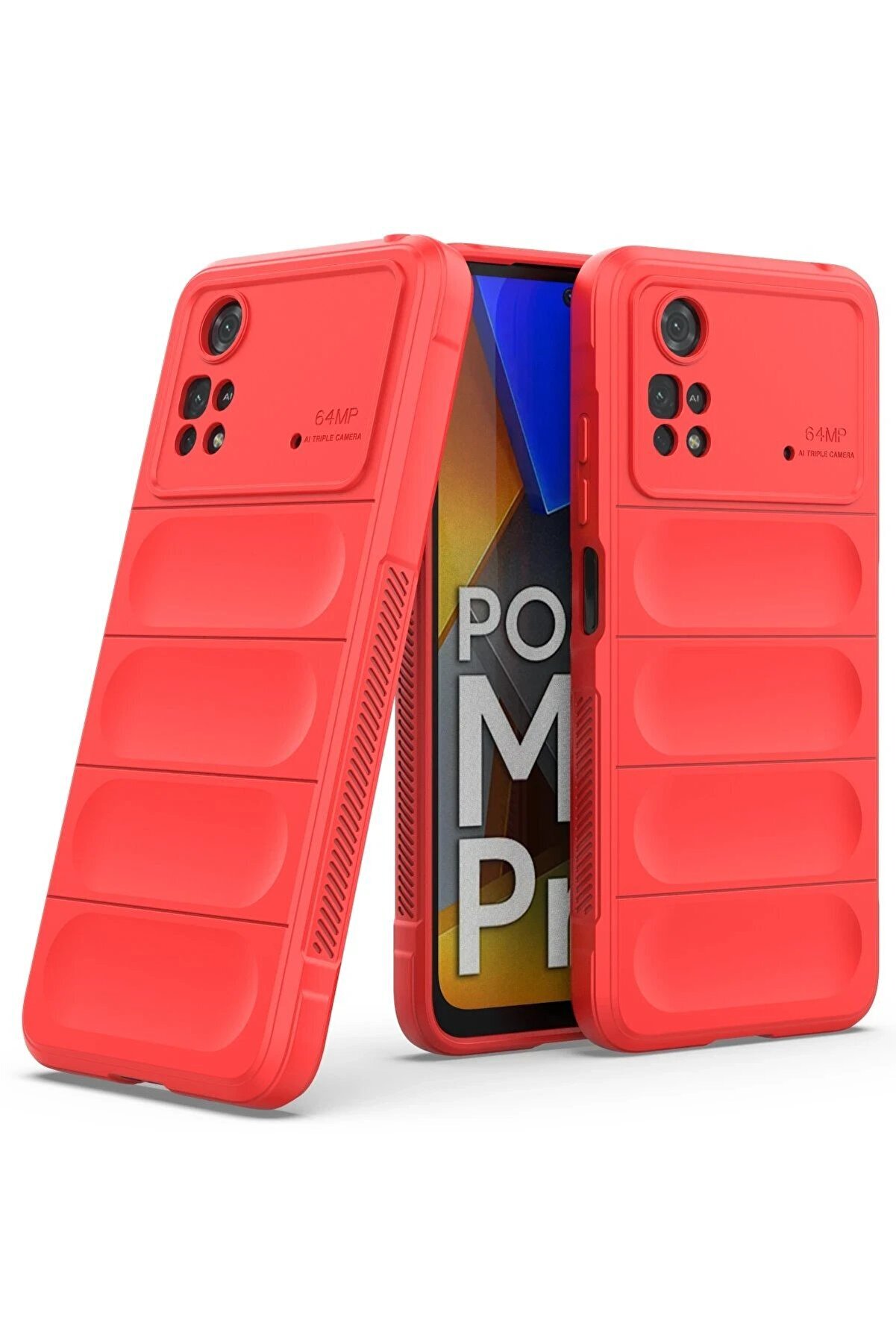 Xi̇aomi̇ Poco M4 Pro 4G Kılıf Opti̇mum Si̇li̇kon - Kırmızı - Dropx9717-4161