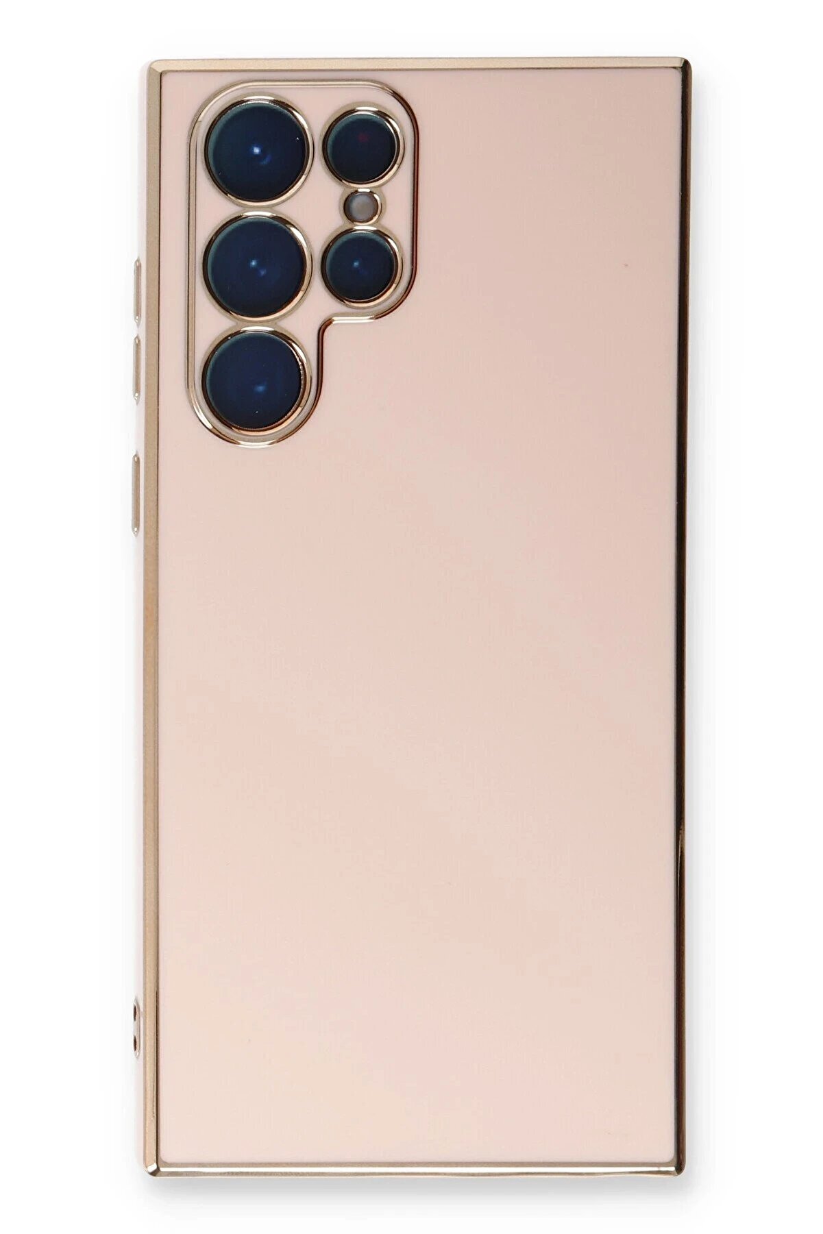 CepteToptan Samsung Galaxy S22 Ultra Kılıf Volet Silikon - Pembe - DROPX7051-3564