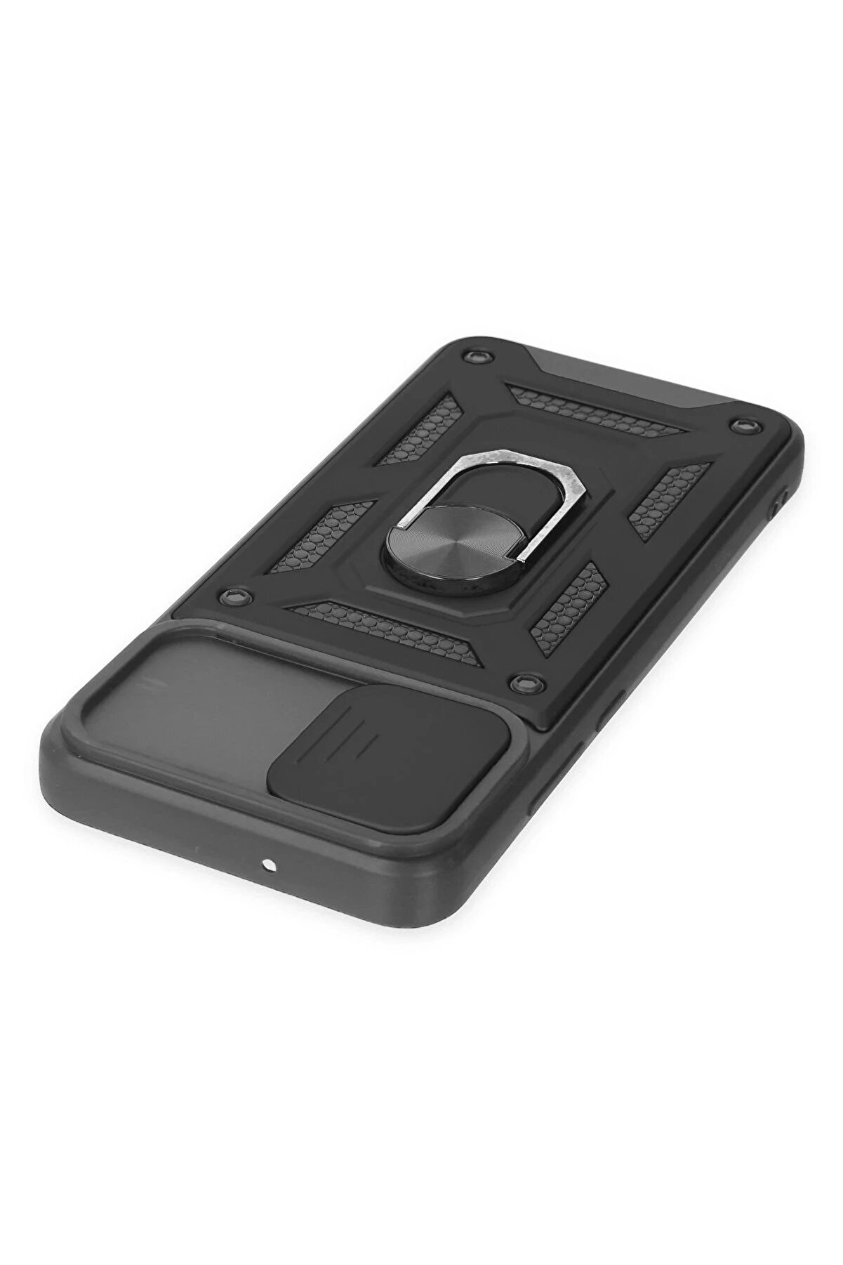 Samsung Galaxy A03 Kılıf Pars Lens Yüzüklü Si̇li̇kon - Si̇yah - Dropx4097-1294