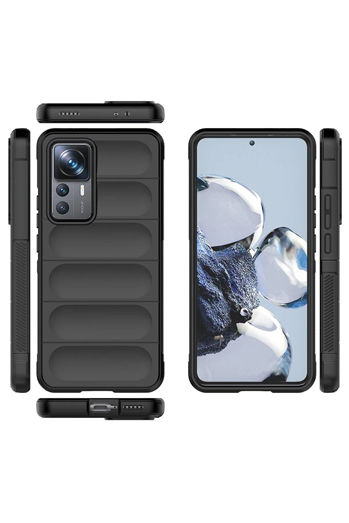 Xi̇aomi̇ Mi̇ 12T Pro Kılıf Opti̇mum Si̇li̇kon - Si̇yah - Dropx8452-3600