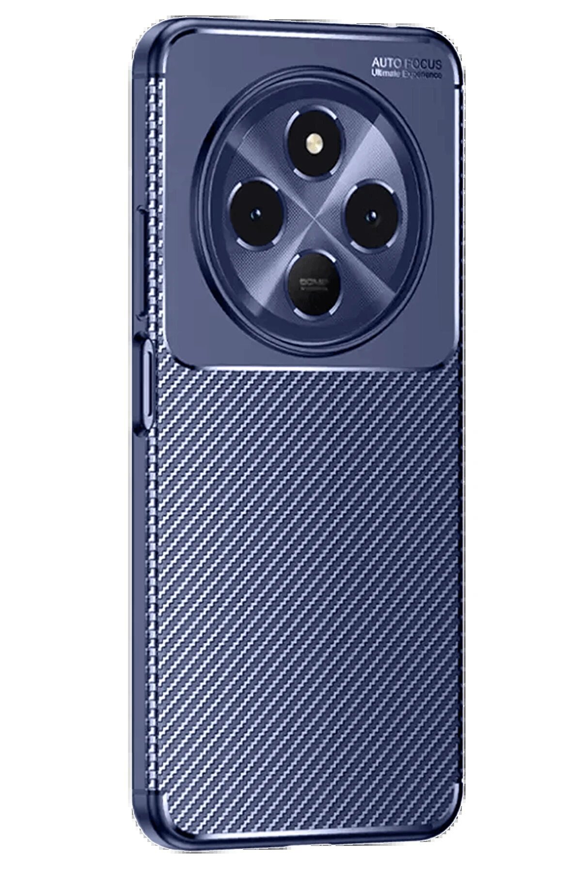 Tecno Spark 30 Kılıf Auto Focus Karbon Kapak - Laci̇vert - Dropx3223-4361