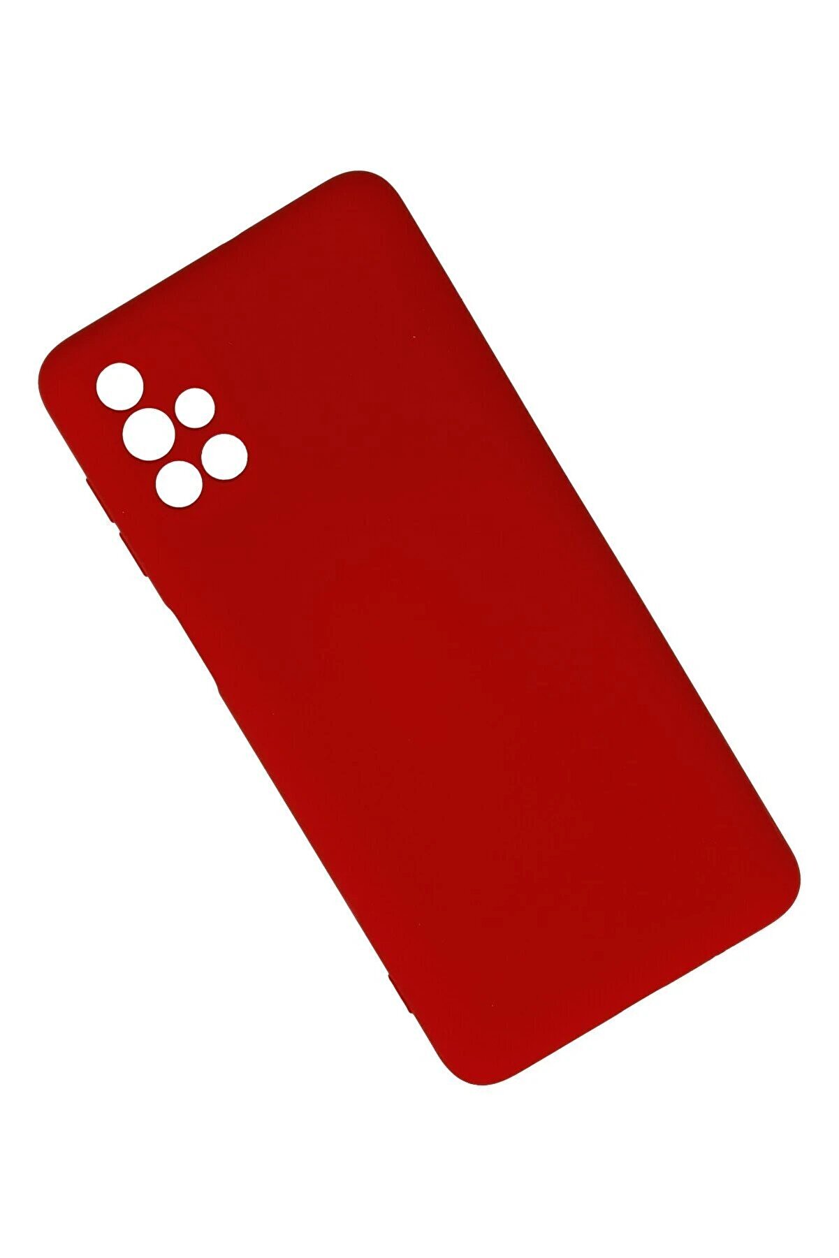 Samsung Galaxy M51 Kılıf Nano İçi̇ Kadi̇fe Si̇li̇kon - Kırmızı - Dropx8048-5953