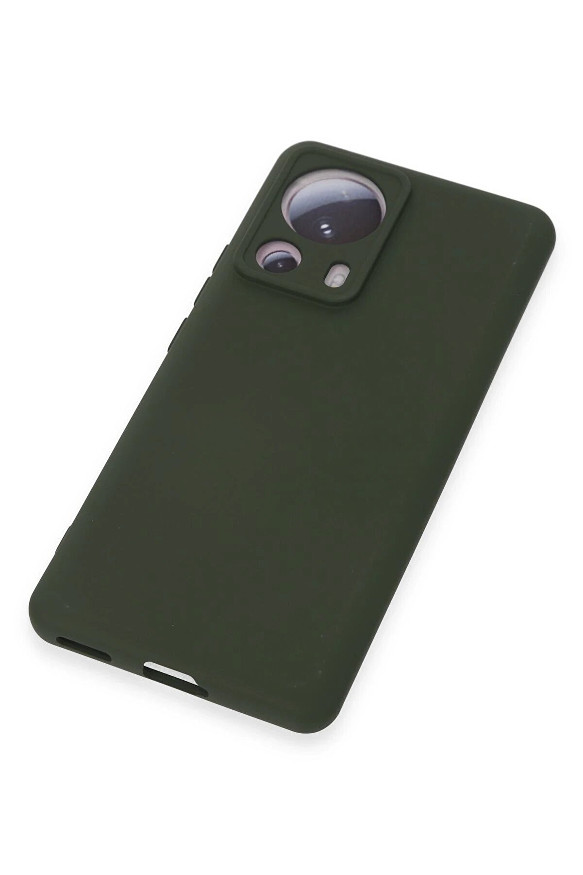 Xi̇aomi̇ Mi̇ 13 Li̇te Kılıf Nano İçi̇ Kadi̇fe Si̇li̇kon - Koyu Yeşi̇l - Dropx6918-9459