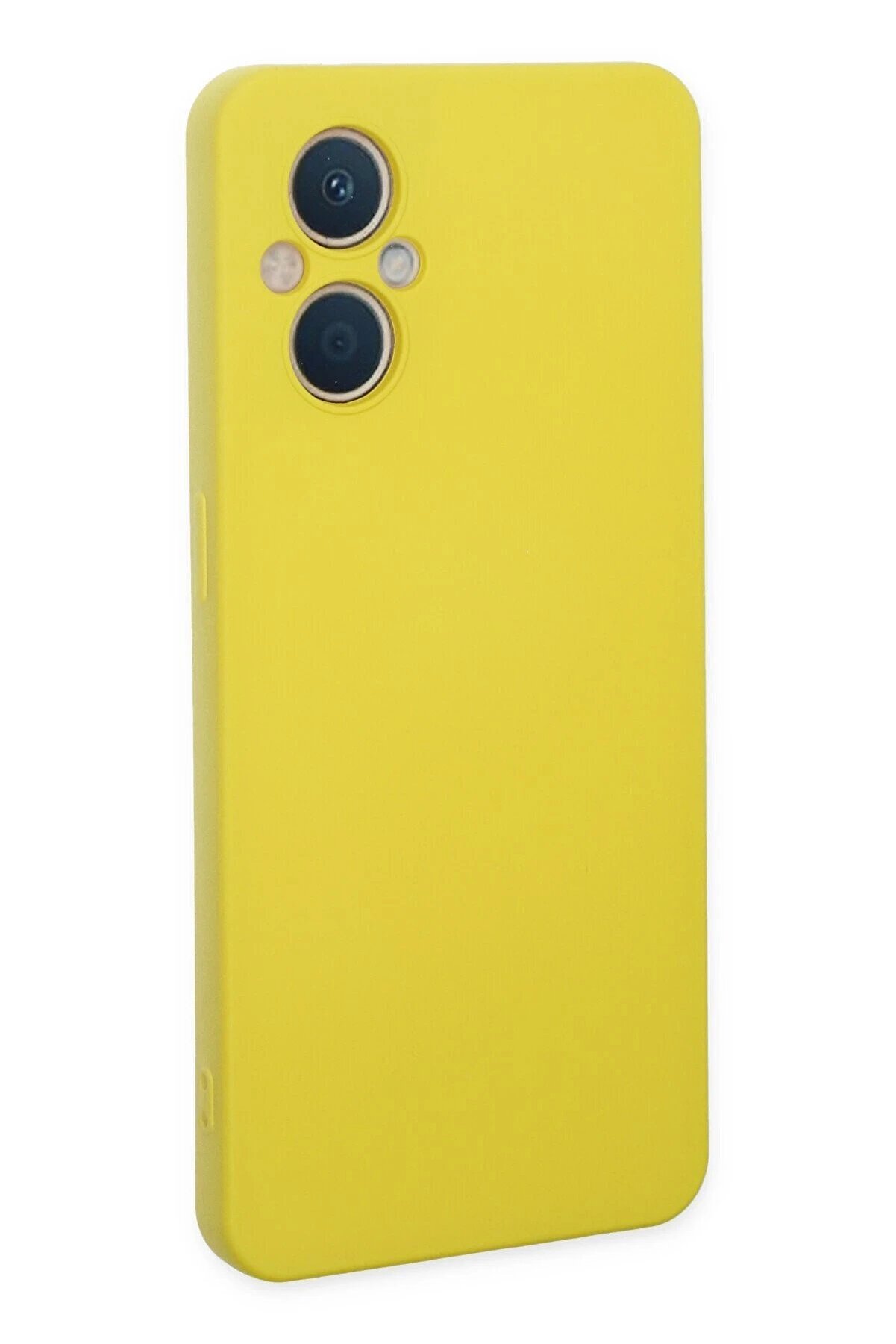 Oppo Reno 7 Li̇te Kılıf Nano İçi̇ Kadi̇fe Si̇li̇kon - Sarı - Dropx2889-8492