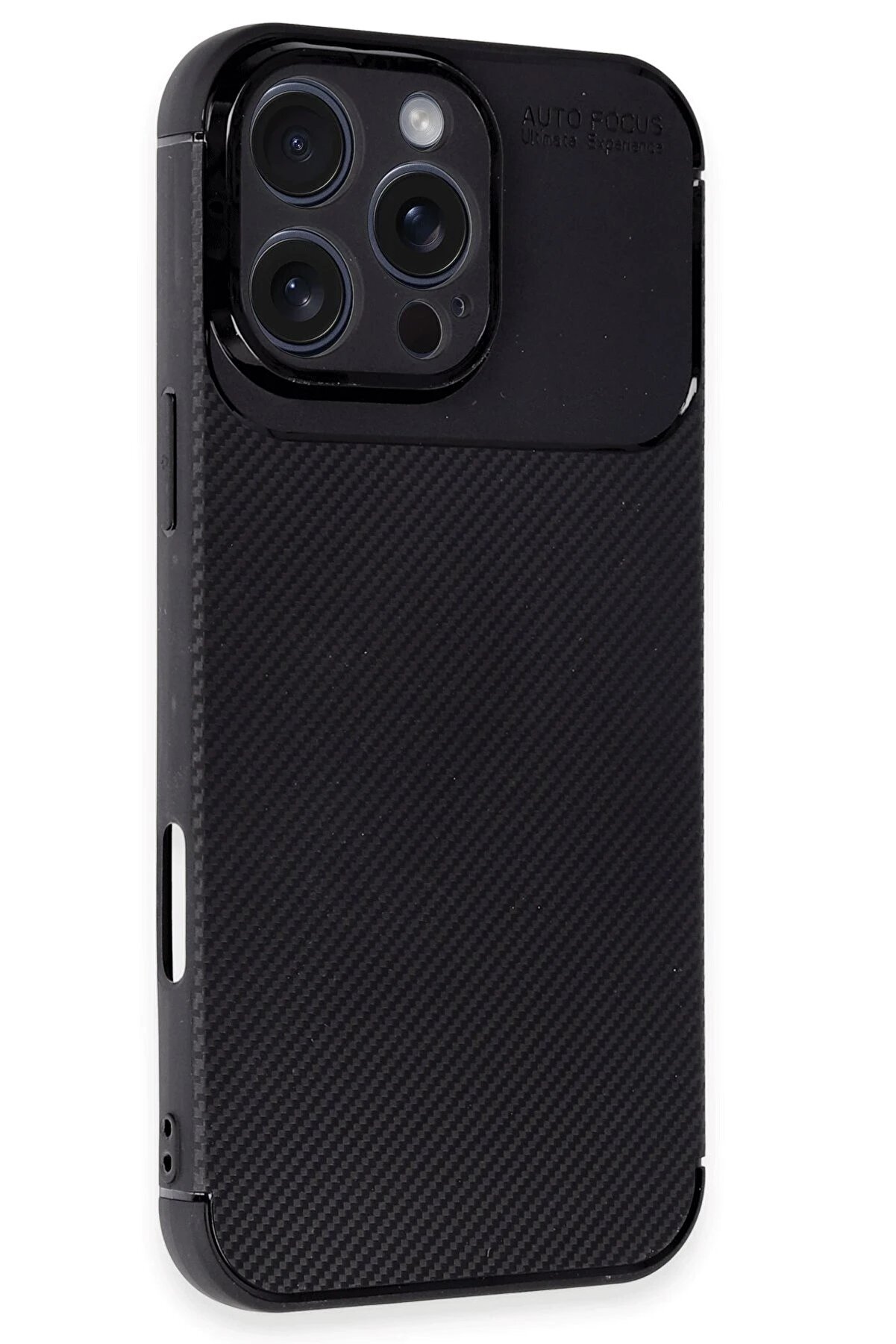 İphone 16 Pro Kılıf Auto Focus Karbon Kapak - Si̇yah - Teknocep8593-3621