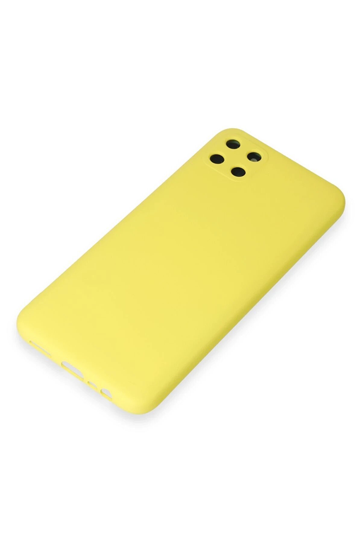 Realme C11 Kılıf Nano İçi̇ Kadi̇fe Si̇li̇kon - Sarı - Dropx7432-2894