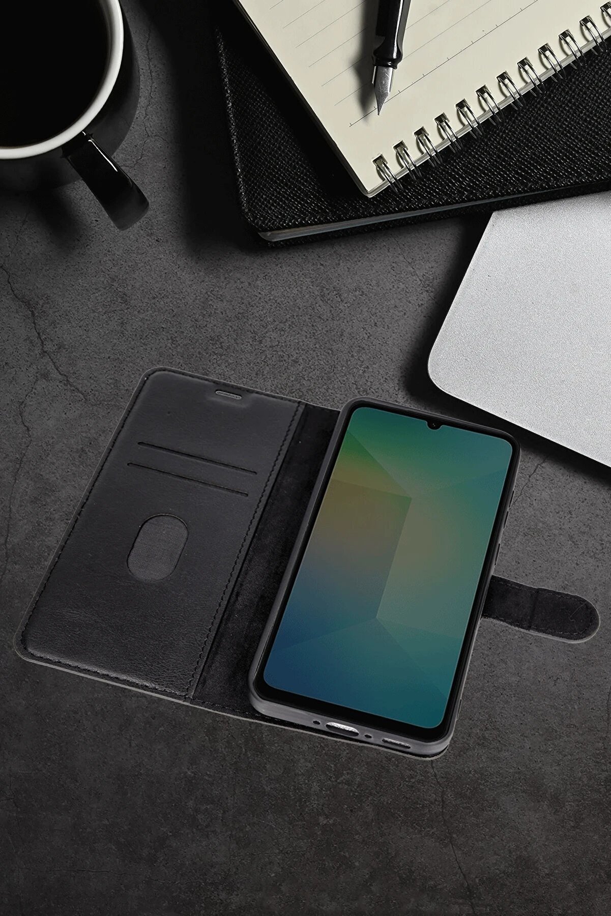 Samsung Galaxy A36 Kılıf Trend S Plus Kapaklı Kılıf - Yeşi̇l - Dropx4539-4286