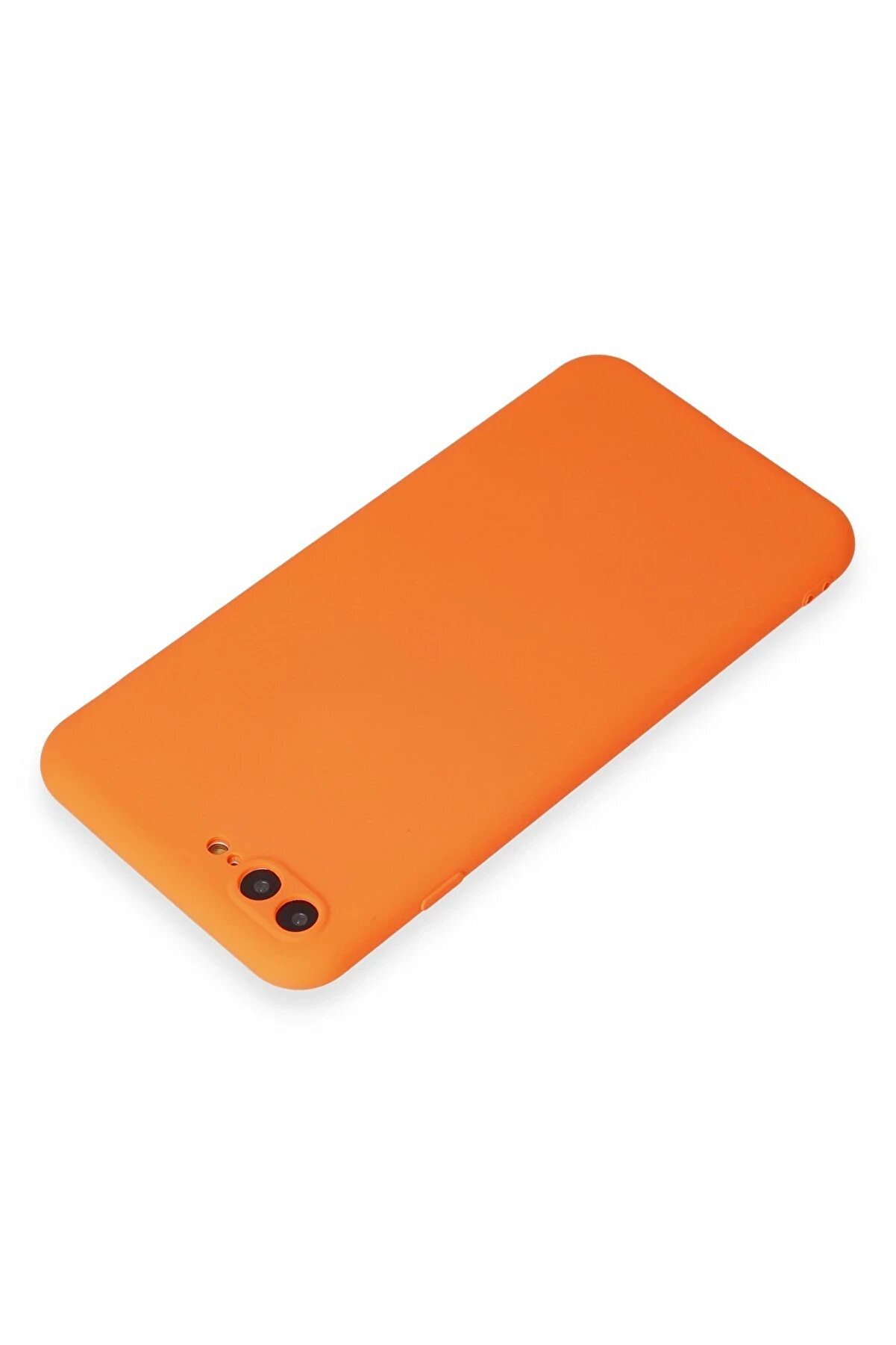İphone 7 Plus Kılıf Fi̇rst Si̇li̇kon - Parlak Turuncu - Dropx6976-1729