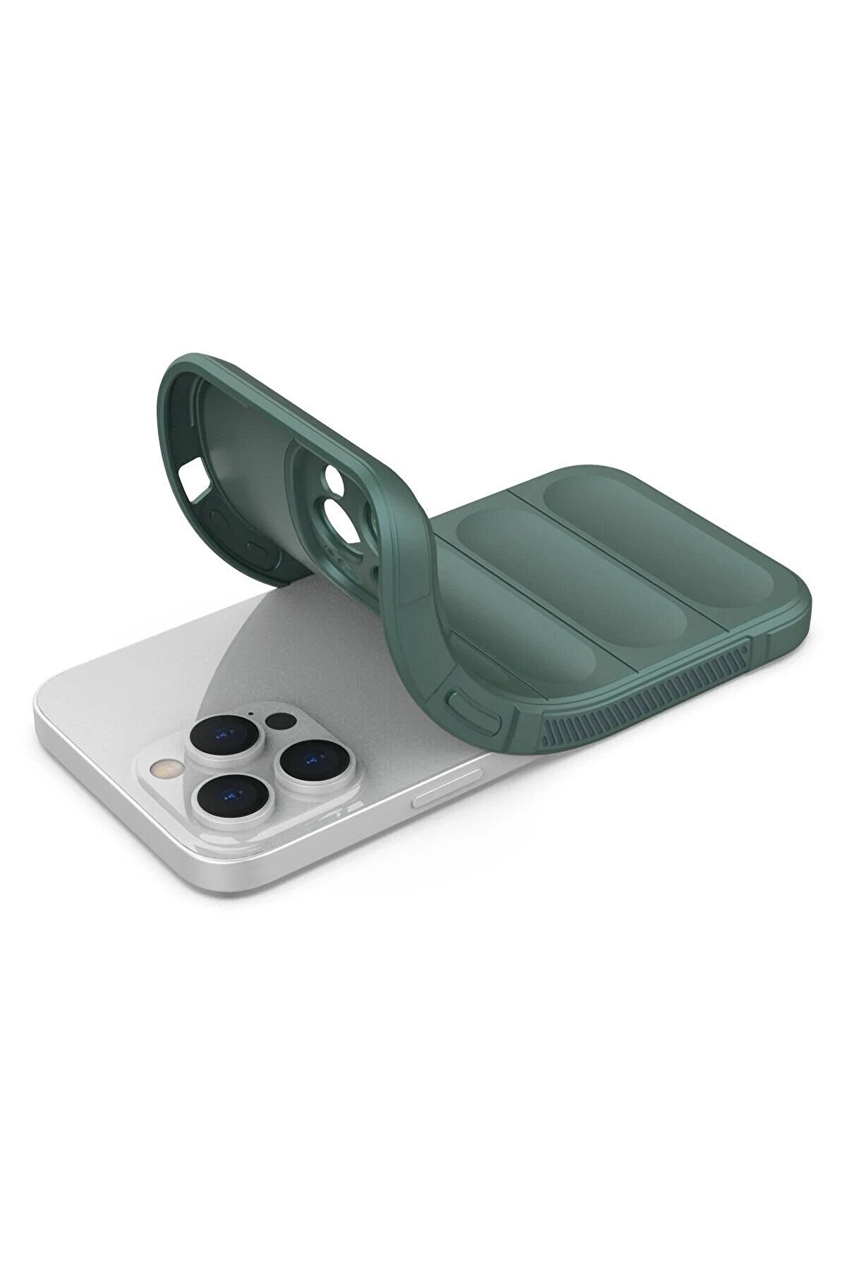 İphone 14 Pro Kılıf Opti̇mum Si̇li̇kon - Koyu Yeşi̇l - Dropx4339-5490