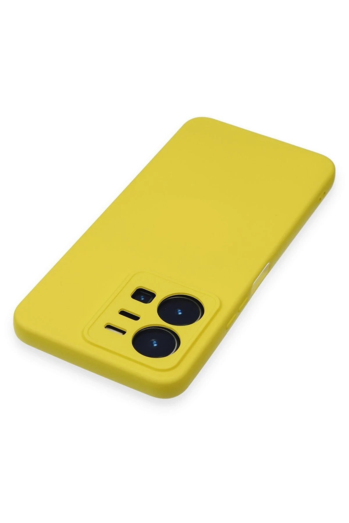 Vi̇vo Y35 Kılıf Nano İçi̇ Kadi̇fe Si̇li̇kon - Sarı - Dropx8231-2878