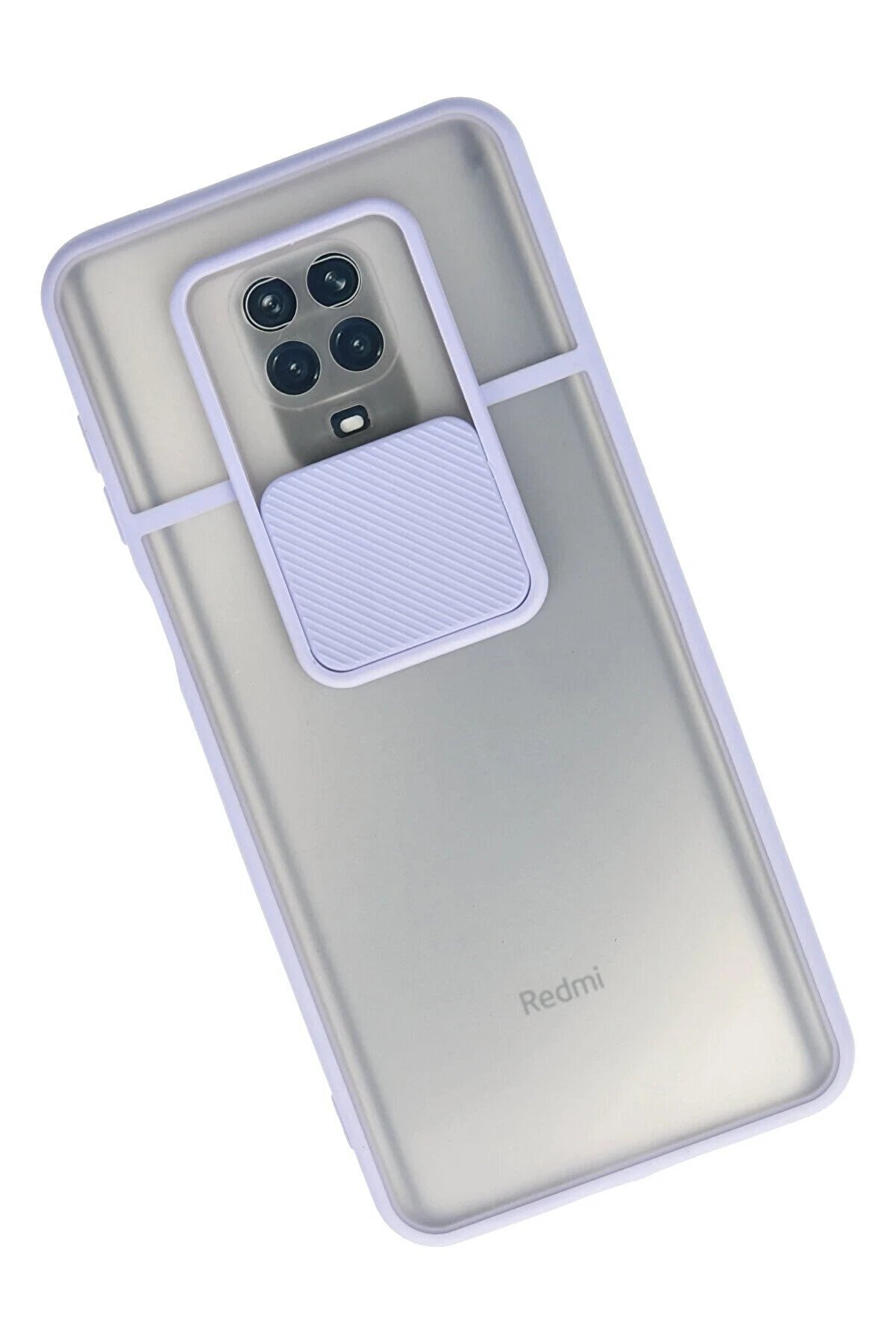 Xi̇aomi̇ Redmi̇ Note 9 Pro Kılıf Palm Buzlu Kamera S&uuml;rg&uuml;l&uuml; Si̇li̇kon - Li̇la - Dropx1496-6419