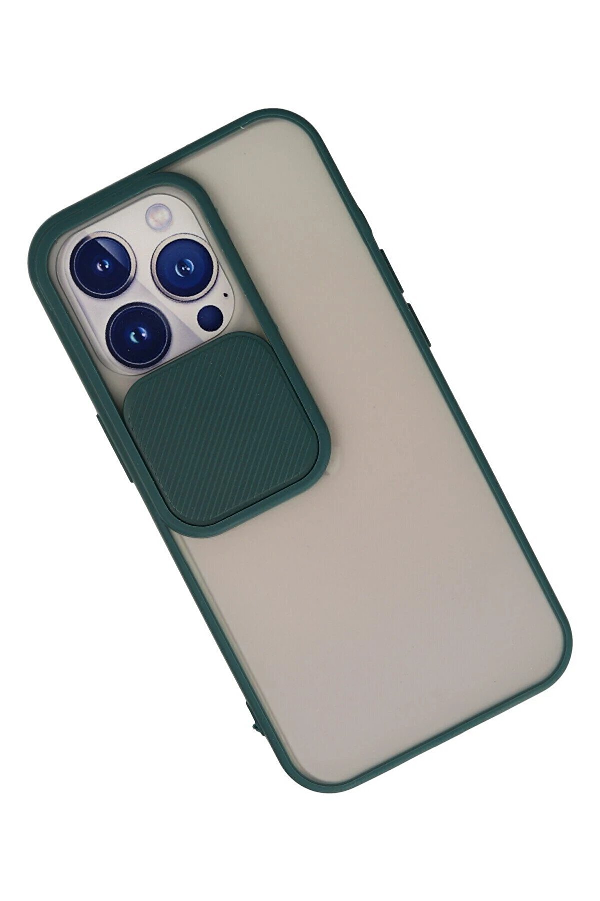 İphone 13 Pro Kılıf Palm Buzlu Kamera Sürgülü Si̇li̇kon - Yeşi̇l - Dropx9606-7260