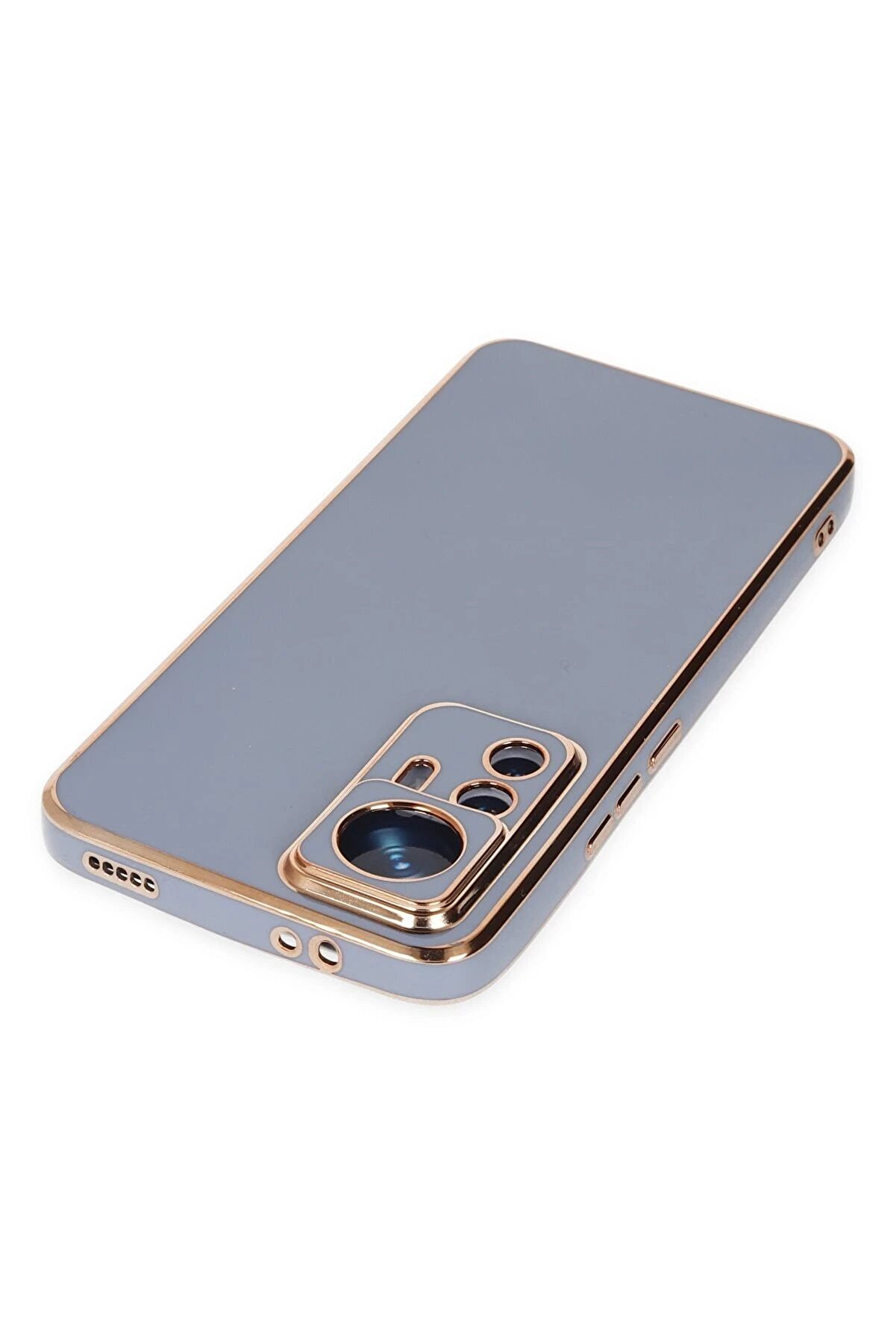 Xi̇aomi̇ Mi̇ 12T Pro Kılıf Volet Si̇li̇kon - Mavi̇ - Dropx4372-6686