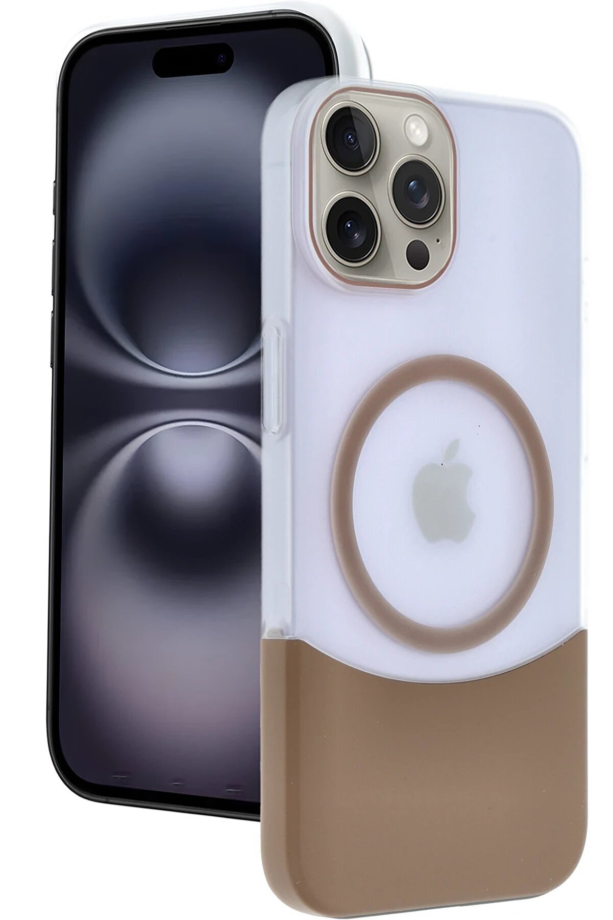 Apple İphone 15 Pro Max Velar Magsafe Kapak - Çöl Ti̇tanyum - Dropx8872-3309