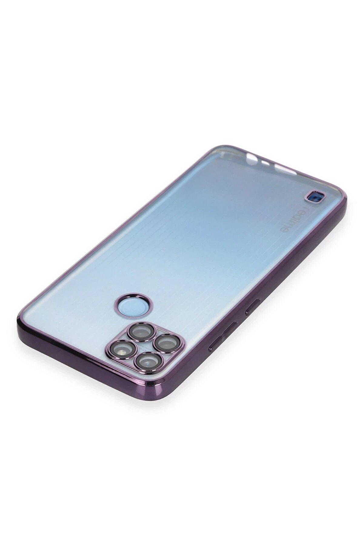 Realme C25Y Kılıf Lensli̇ Si̇li̇kon - Mor - Dropx8040-9381