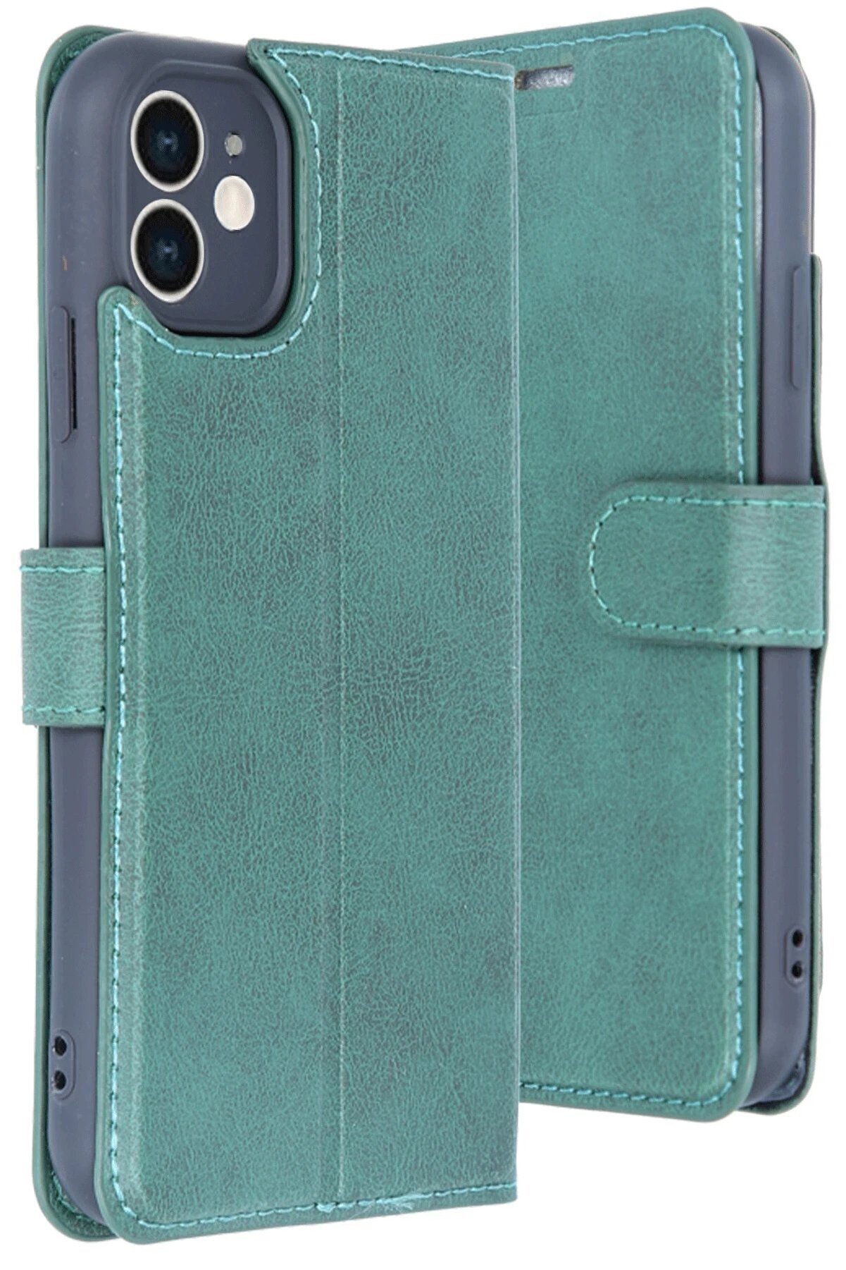 İphone 11 Kılıf Trend S Plus Kapaklı Kılıf - Yeşi̇l - Dropx4597-5962