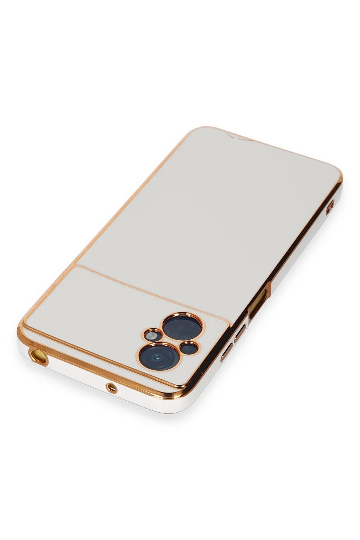 Xi̇aomi̇ Poco M5 Kılıf Volet Si̇li̇kon - Beyaz - Dropx5717-3598