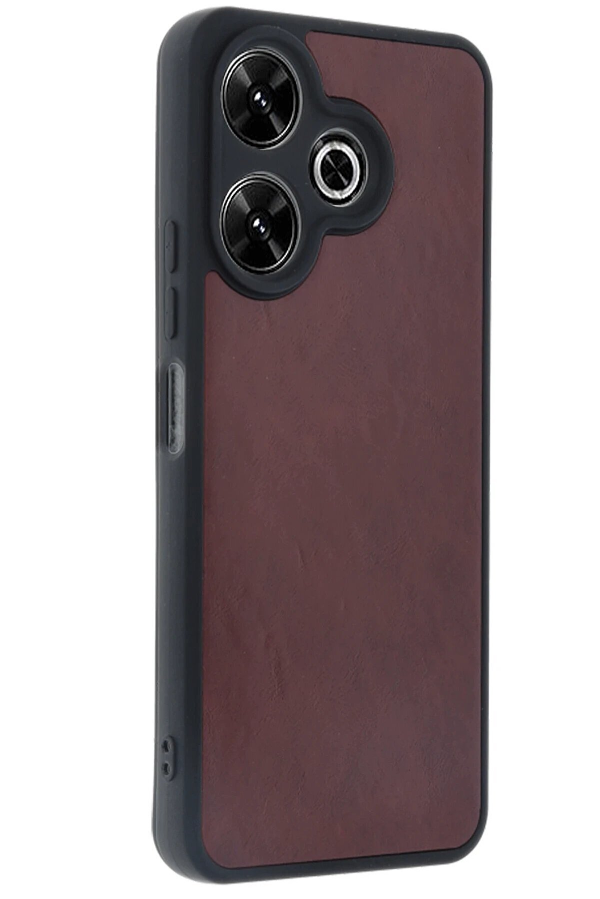 Xi̇aomi̇ Redmi̇ 13 4G Kılıf Aras Deri̇ Kapak - Bordo - Dropx1481-7850