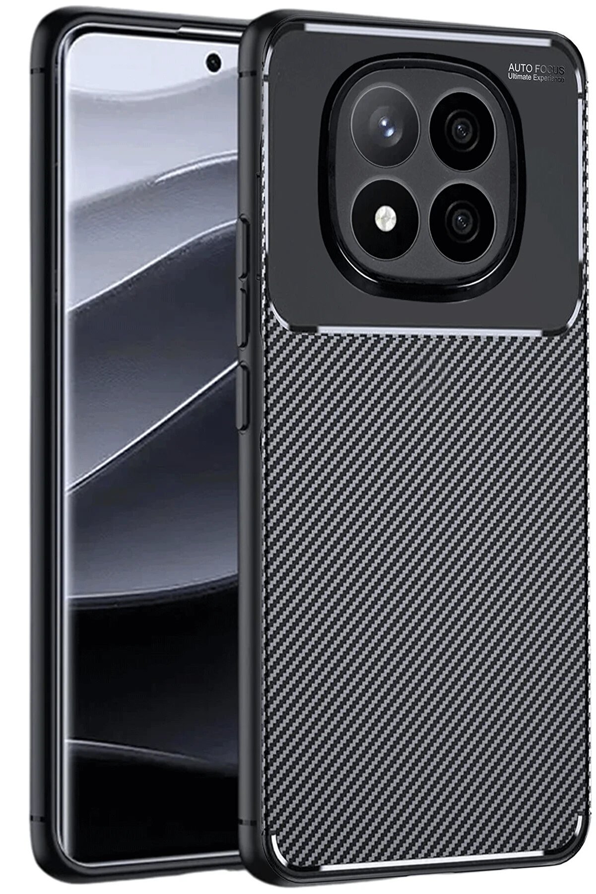 Xi̇aomi̇ Redmi̇ Note 14 Pro Plus Kılıf Auto Focus Karbon Kapak - Si̇yah - Dropx8904-2766