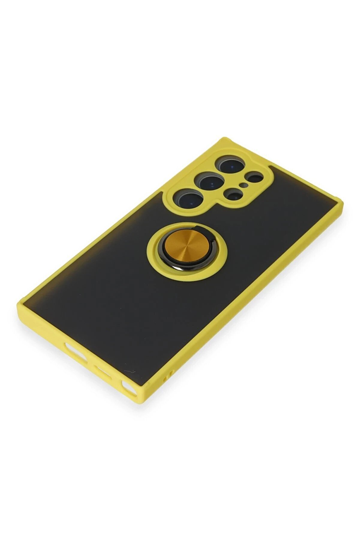 Samsung Galaxy S24 Ultra Kılıf Montreal Y&uuml;z&uuml;kl&uuml; Si̇li̇kon Kapak - Sarı - Dropx9571-7371