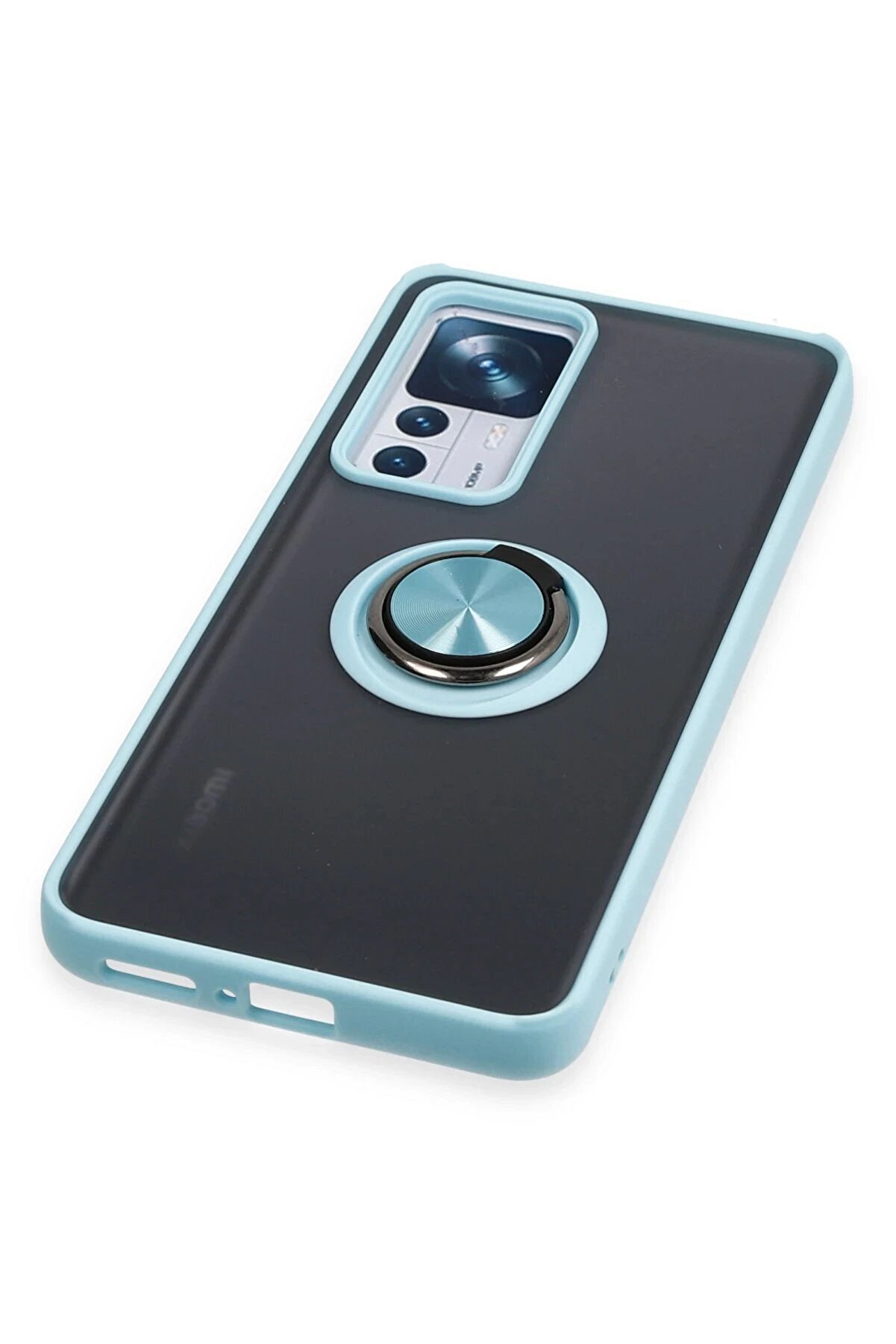 Xi̇aomi̇ Mi̇ 12T Pro Kılıf Montreal Yüzüklü Si̇li̇kon Kapak - Buz Mavi̇ - Dropx2227-3771