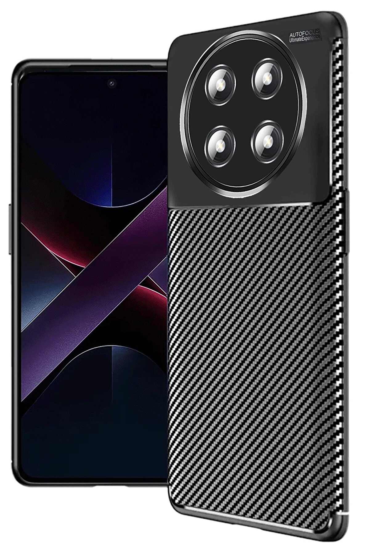 Honor Magi̇c 7 Li̇te Kılıf Auto Focus Karbon Kapak - Si̇yah - Dropx1807-8584