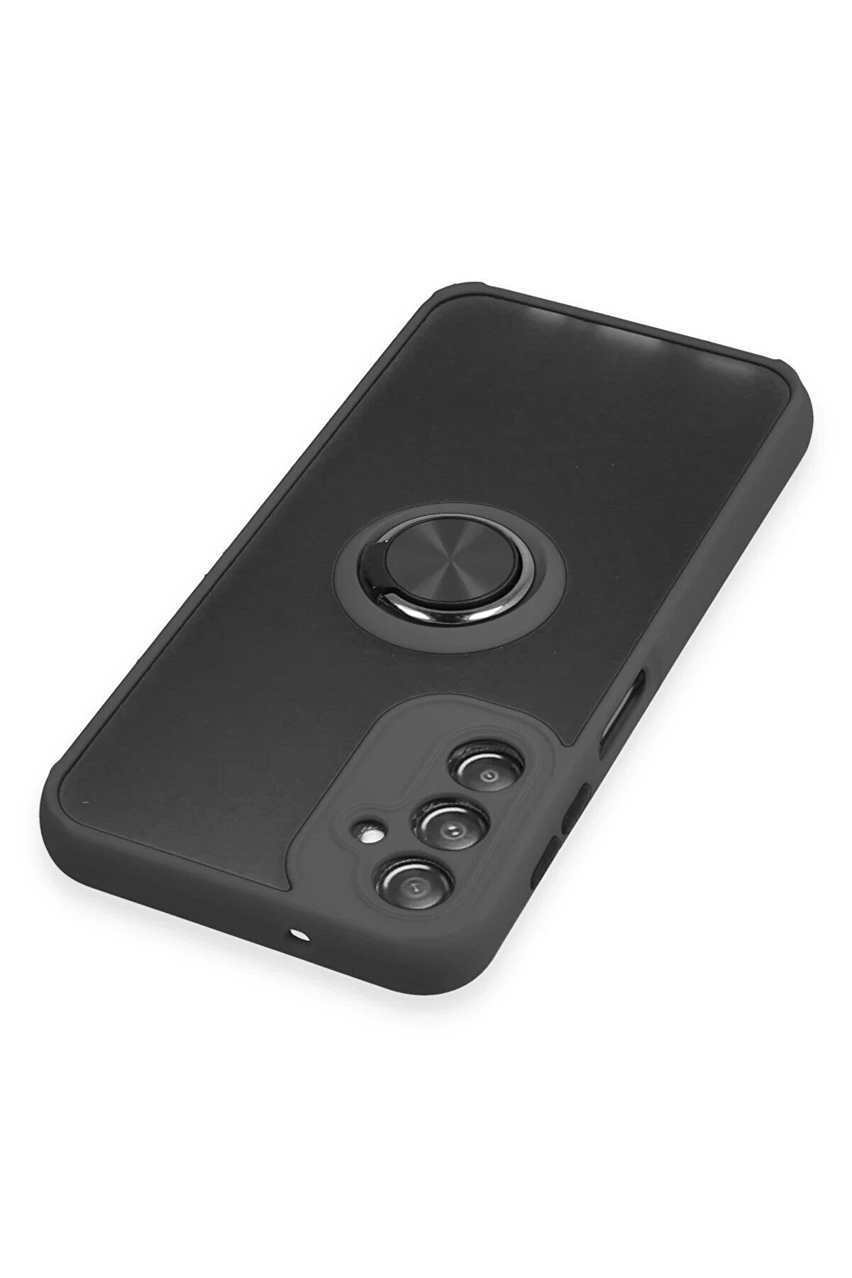 Samsung Galaxy A14 4G Kılıf Montreal Yüzüklü Si̇li̇kon Kapak - Si̇yah - Dropx5374-5206