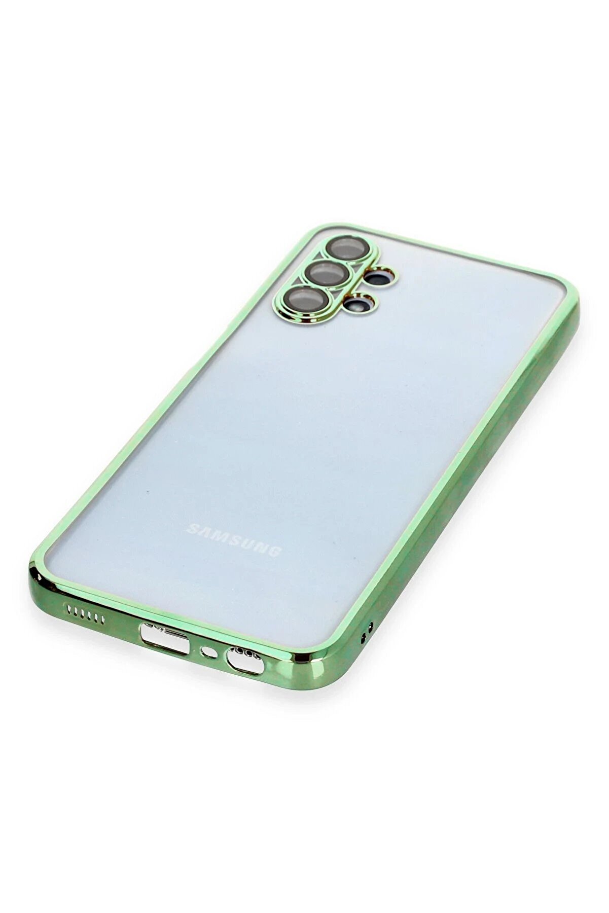Samsung Galaxy A13 4G Kılıf Lensli̇ Si̇li̇kon - Yeşi̇l - Dropx7699-5410