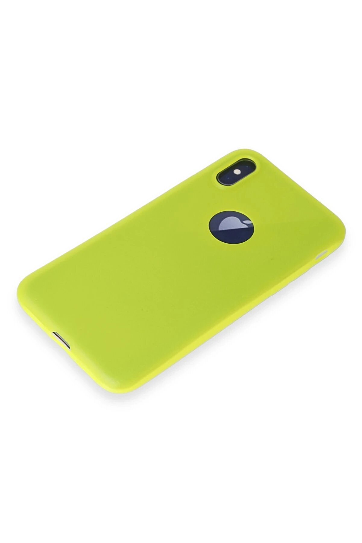 İphone X Kılıf Fi̇rst Si̇li̇kon - Parlak Sarı - Dropx6464-5837