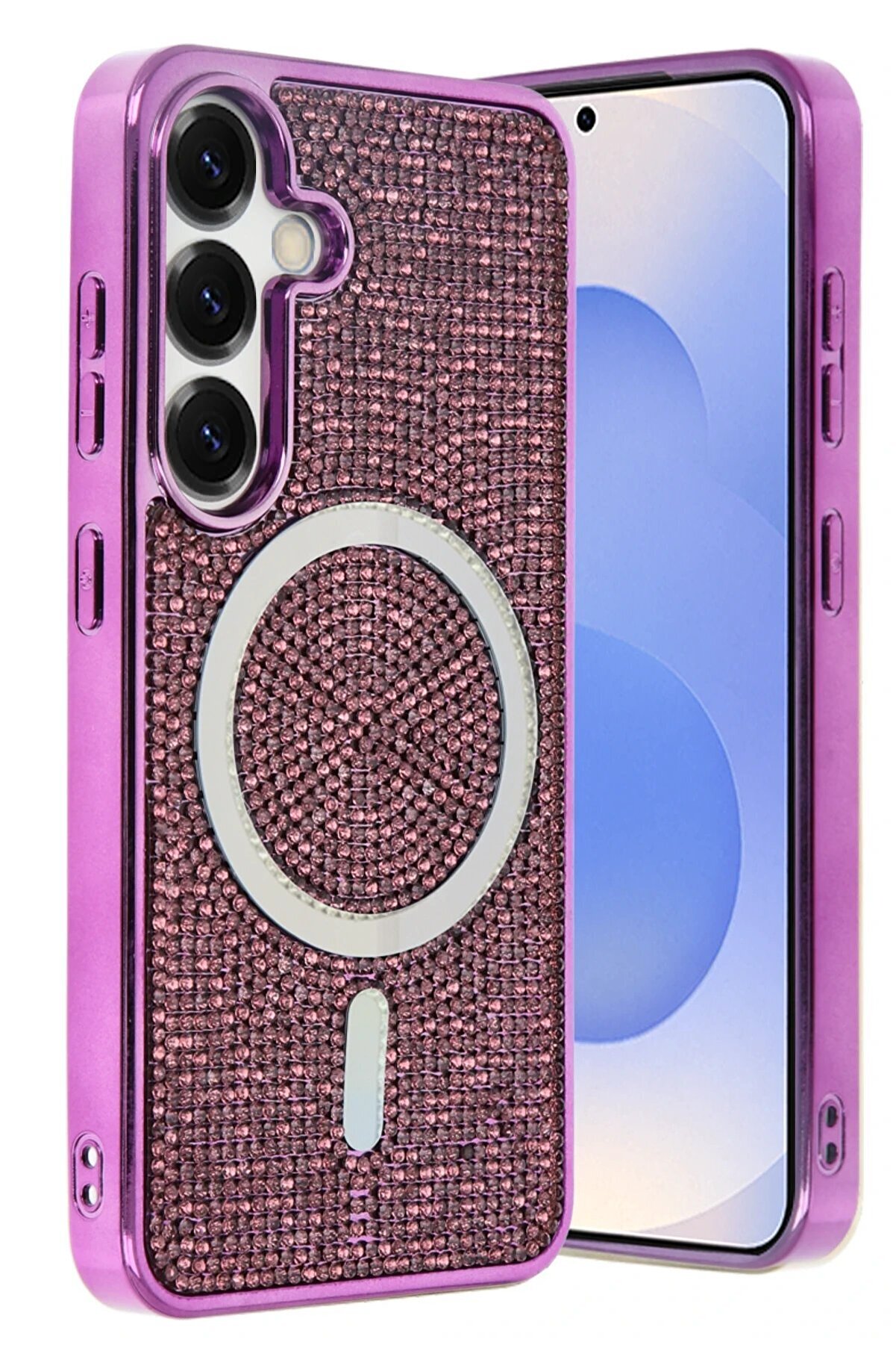 Samsung Galaxy S25 Helen Magsafe Kapak - Deri̇n Mor - Dropx5186-6401