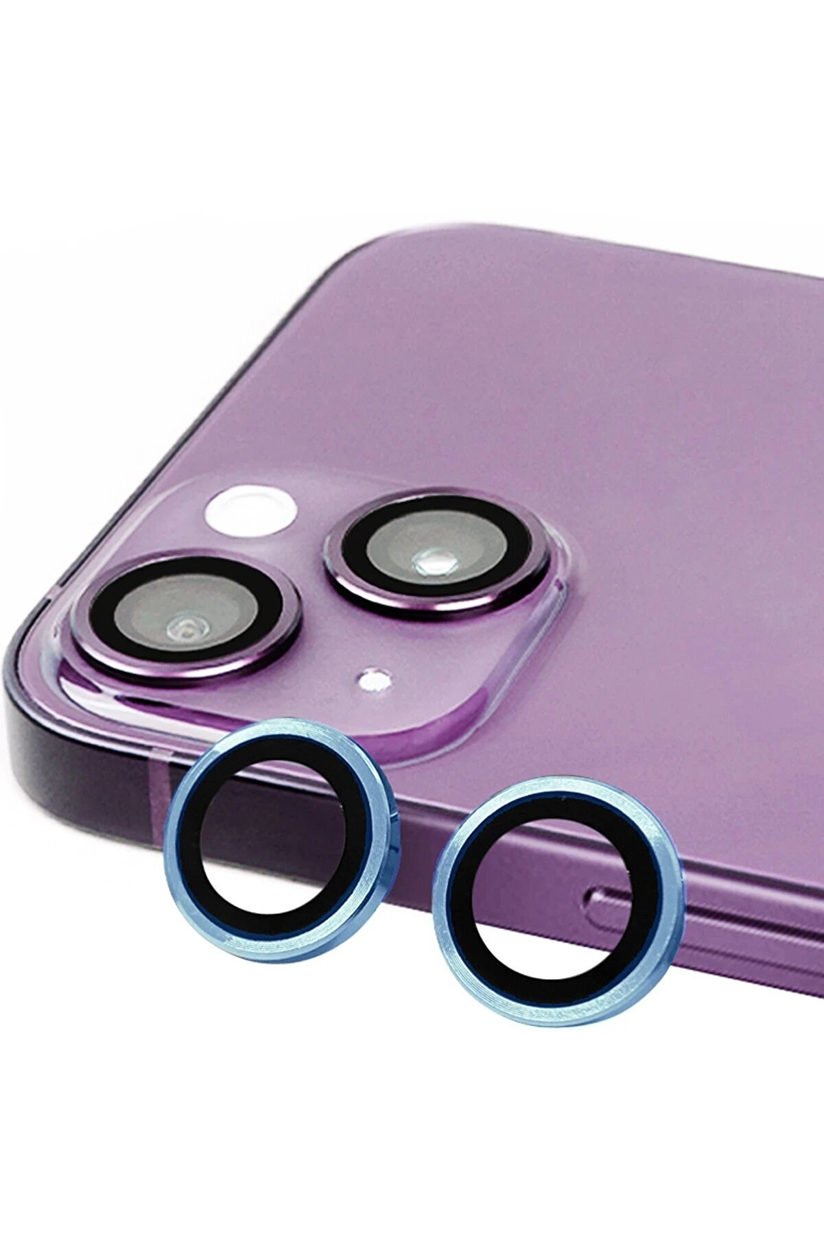 CepteToptan iPhone 15 Raze Metal Kamera Lens - Mavi - DROPX6352-5717