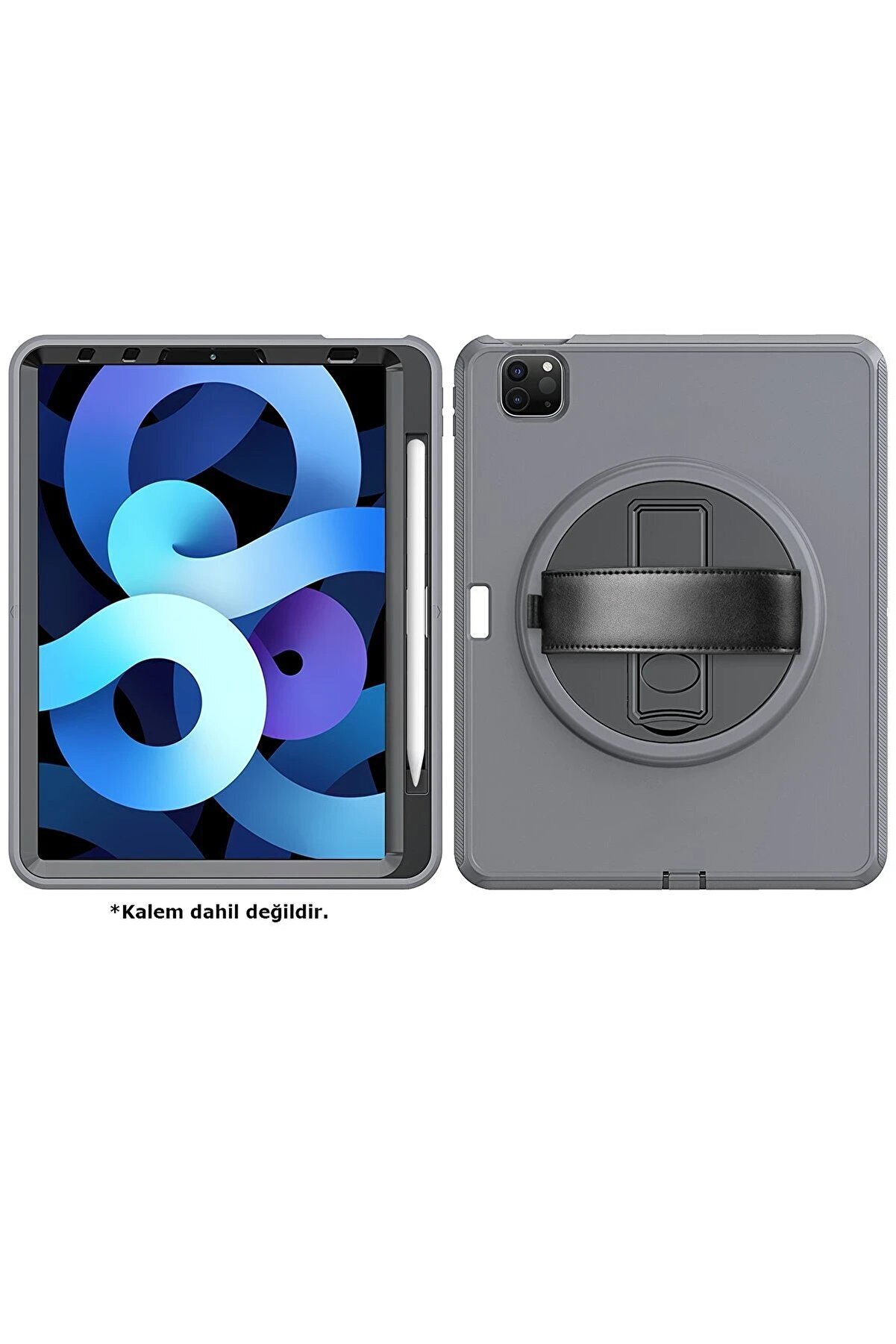 İpad Pro 11 (2018) Kılıf Hand Strap Tablet Kılıfı - Gri̇ - Dropx7563-2400