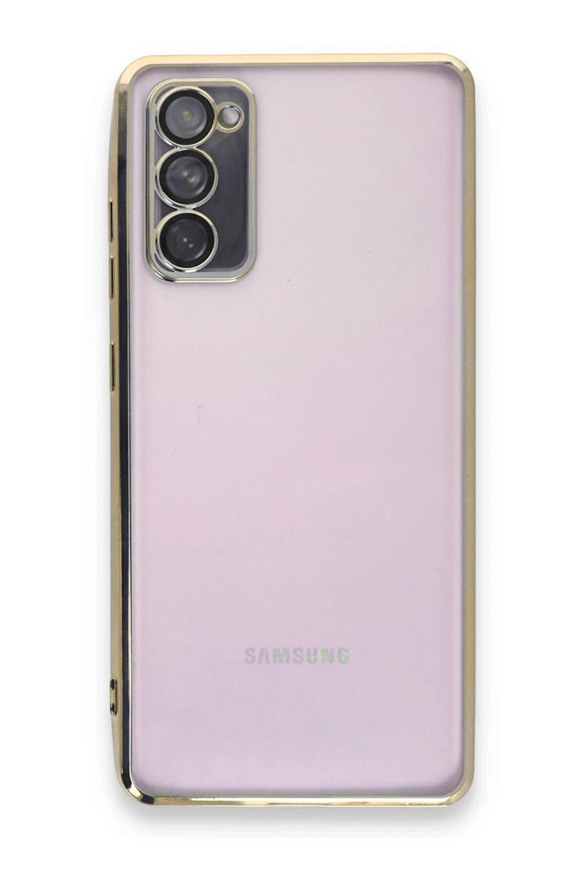 Samsung Galaxy S20 Fe Kılıf Lensli̇ Si̇li̇kon - Gold - Dropx1303-2374