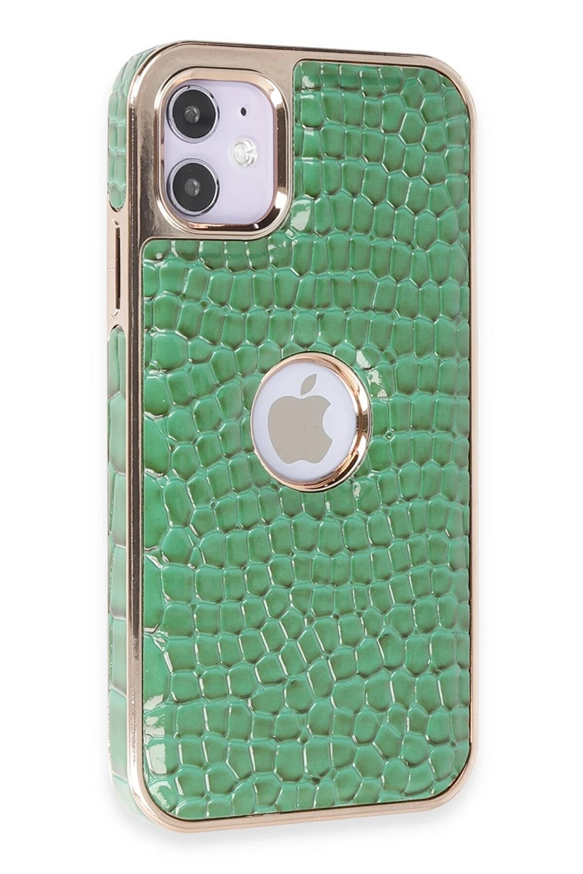 CepteToptan iPhone 11 Kılıf Snake Kapak - Koyu Yeşil - DROPX6896-3083
