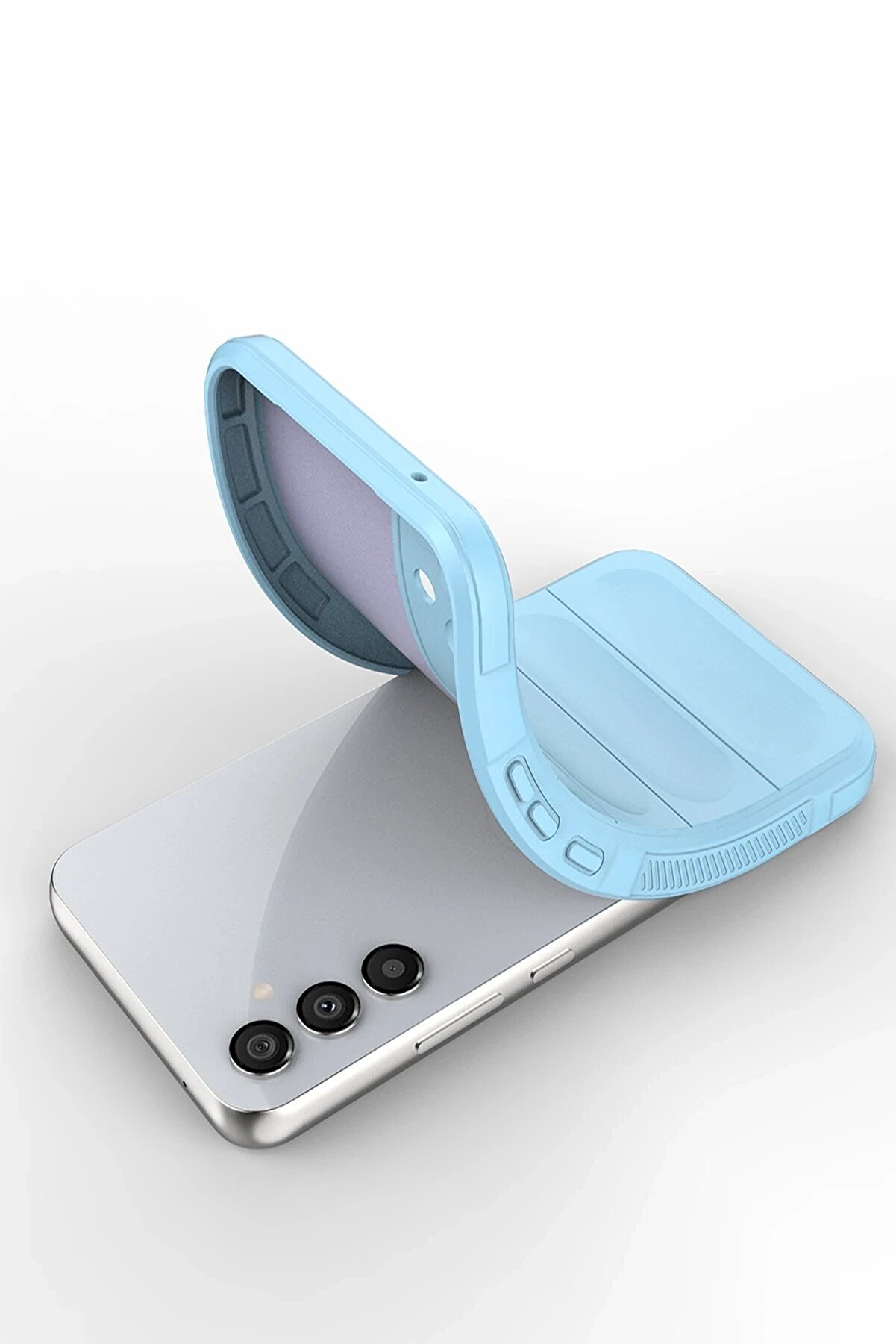 Samsung Galaxy M34 5G Kılıf Opti̇mum Si̇li̇kon - Sky Blue - Dropx6515-4812