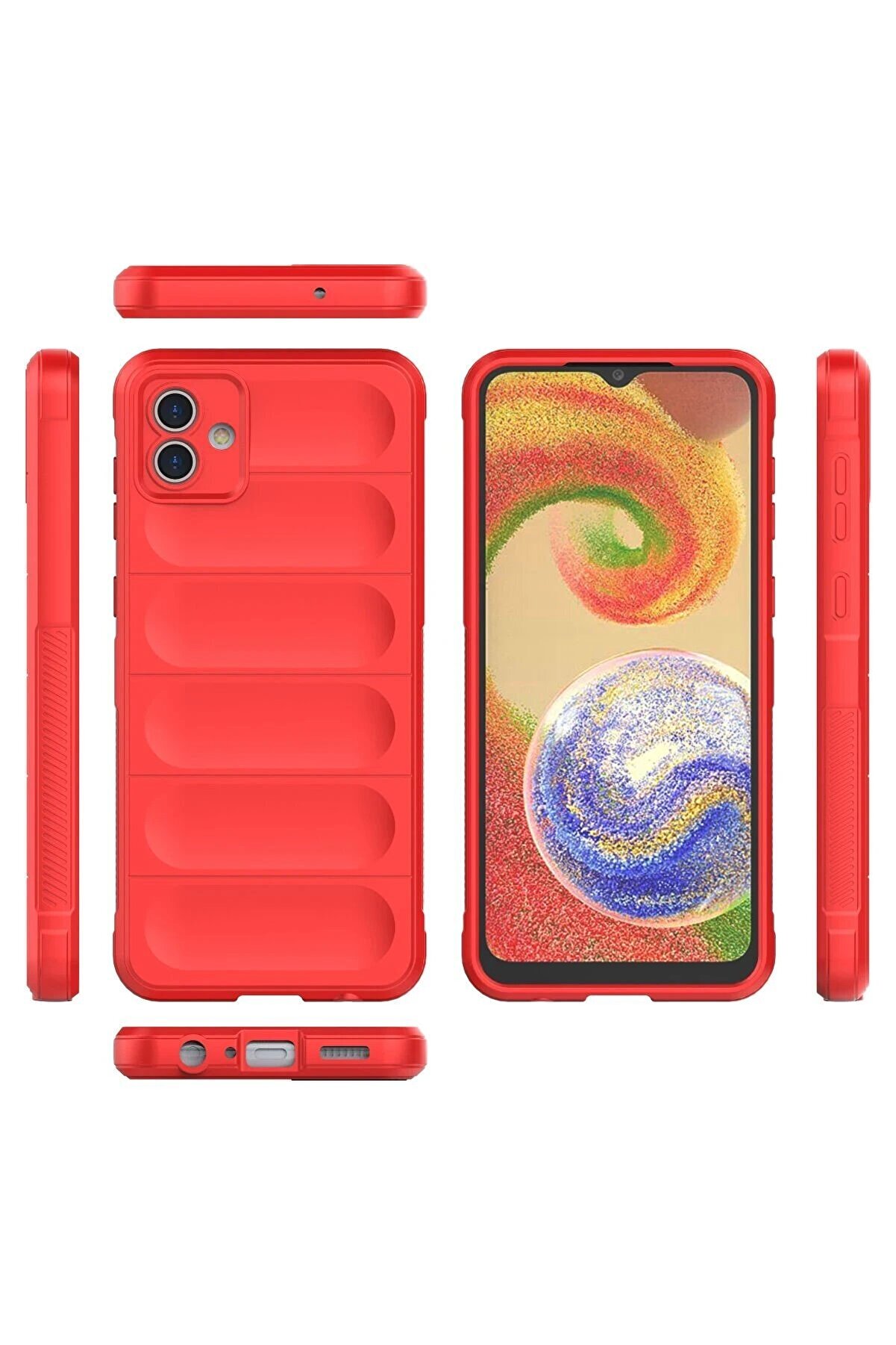 Samsung Galaxy A04 Kılıf Opti̇mum Si̇li̇kon - Kırmızı - Dropx9984-8220