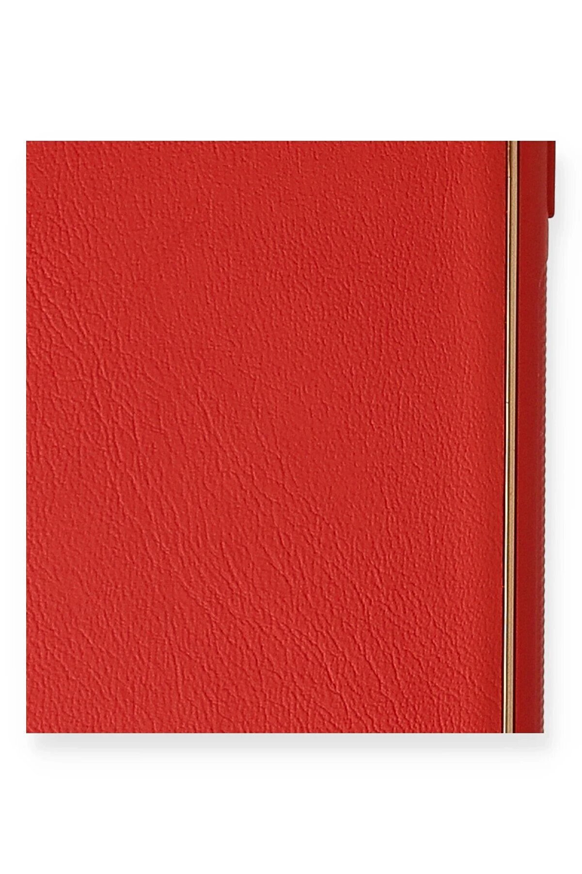 İphone 7 Kılıf Coco Deri̇ Si̇li̇kon Kapak - Kırmızı - Dropx4491-8035