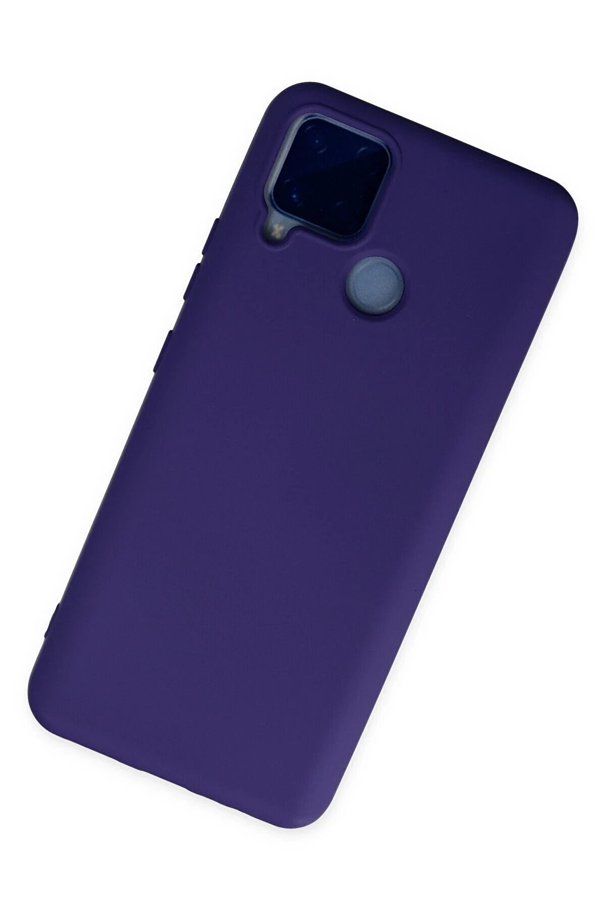 Realme C15 Kılıf Nano İ&ccedil;i̇ Kadi̇fe Si̇li̇kon - Mor - Dropx2112-1583