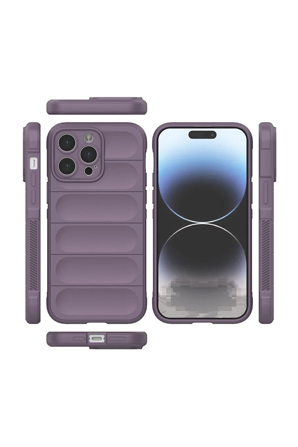 İphone 14 Pro Max Kılıf Opti̇mum Si̇li̇kon - Mor - Dropx7321-7117