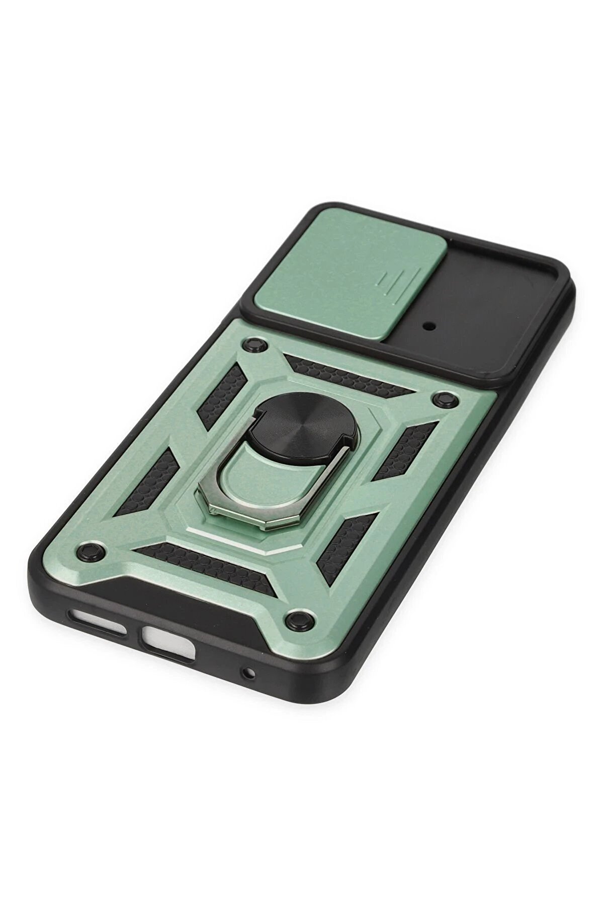 Xi̇aomi̇ Poco M4 Pro 4G Kılıf Pars Lens Yüzüklü Si̇li̇kon - Yeşi̇l - Dropx6209-9270