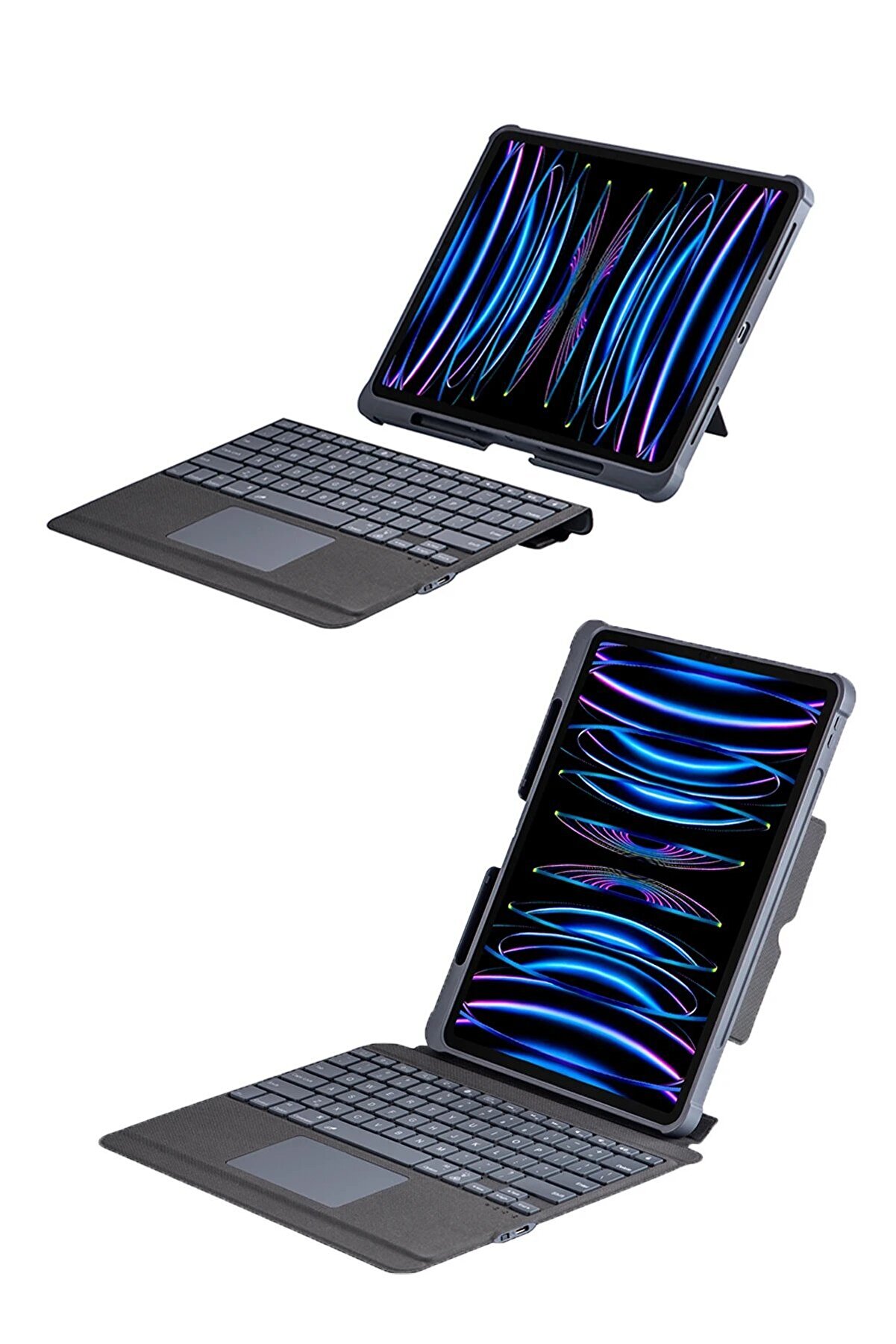 T5509D İpad Pro 12.9 (2022) Kılıf Palermo Ledli̇ Klavyeli̇ Standlı Tablet Kıl - Dropx2349-4207