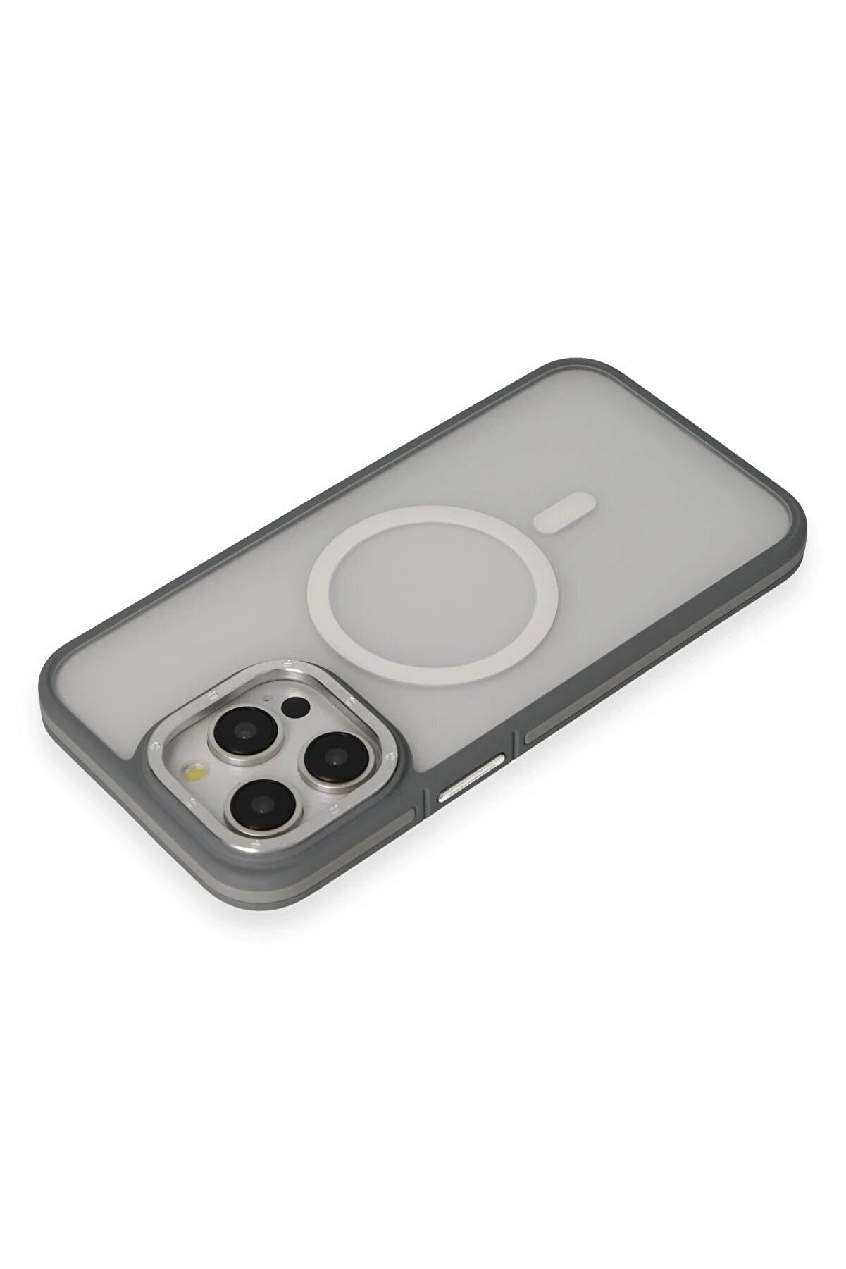 İphone 14 Pro Kılıf Rocky Magsafe Kapak - G&uuml;m&uuml;ş - Dropx3927-8614