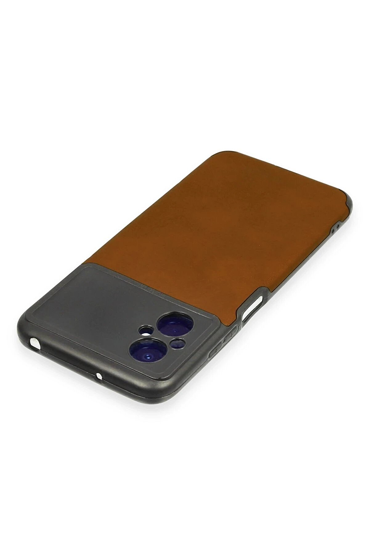 Xi̇aomi̇ Poco M5 Kılıf Loop Deri̇ Si̇li̇kon - Kahverengi̇ - Dropx4003-1555