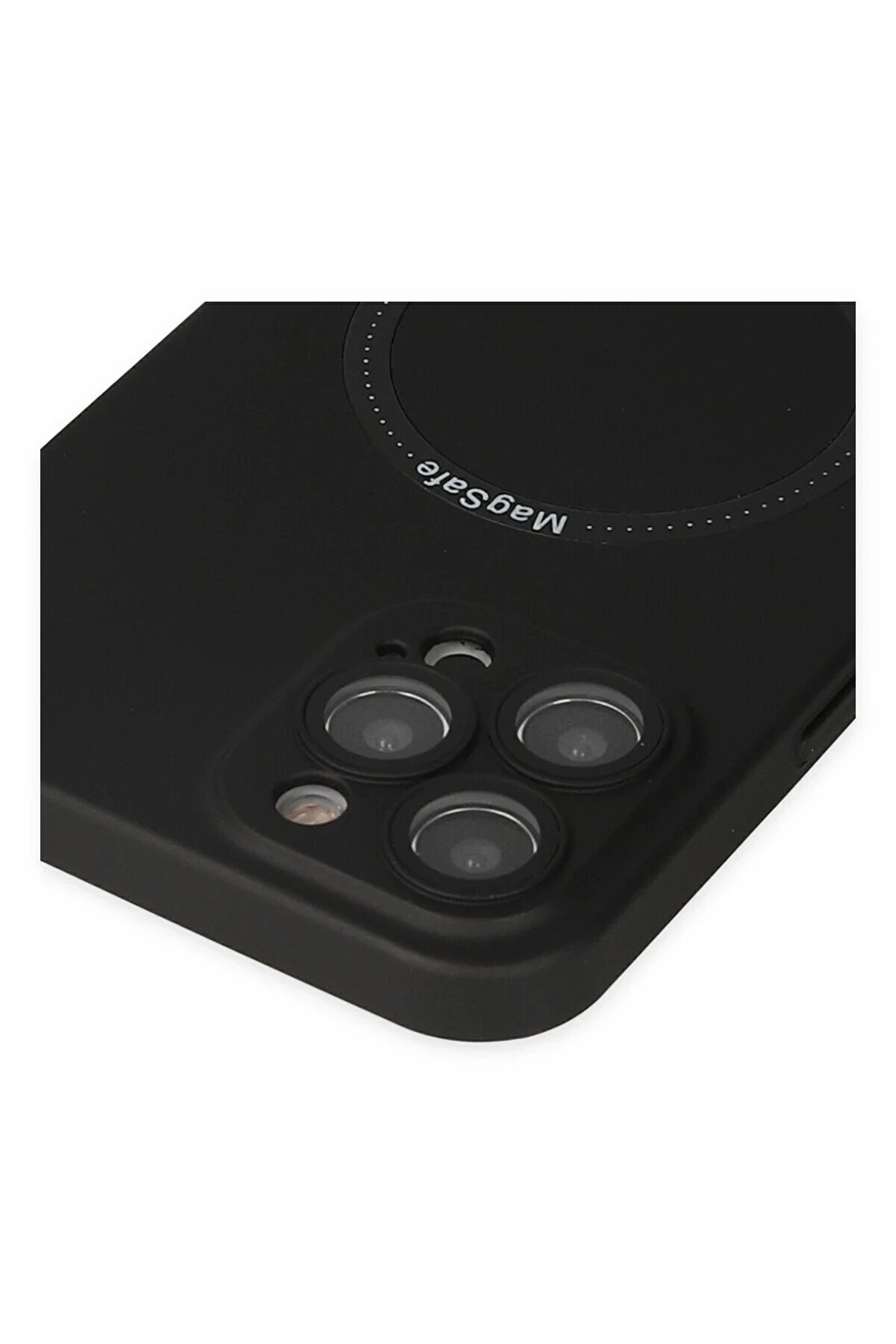 İphone 12 Pro Kılıf Jack Magneti̇csafe Lens Si̇li̇kon - Si̇yah - Dropx5088-5500