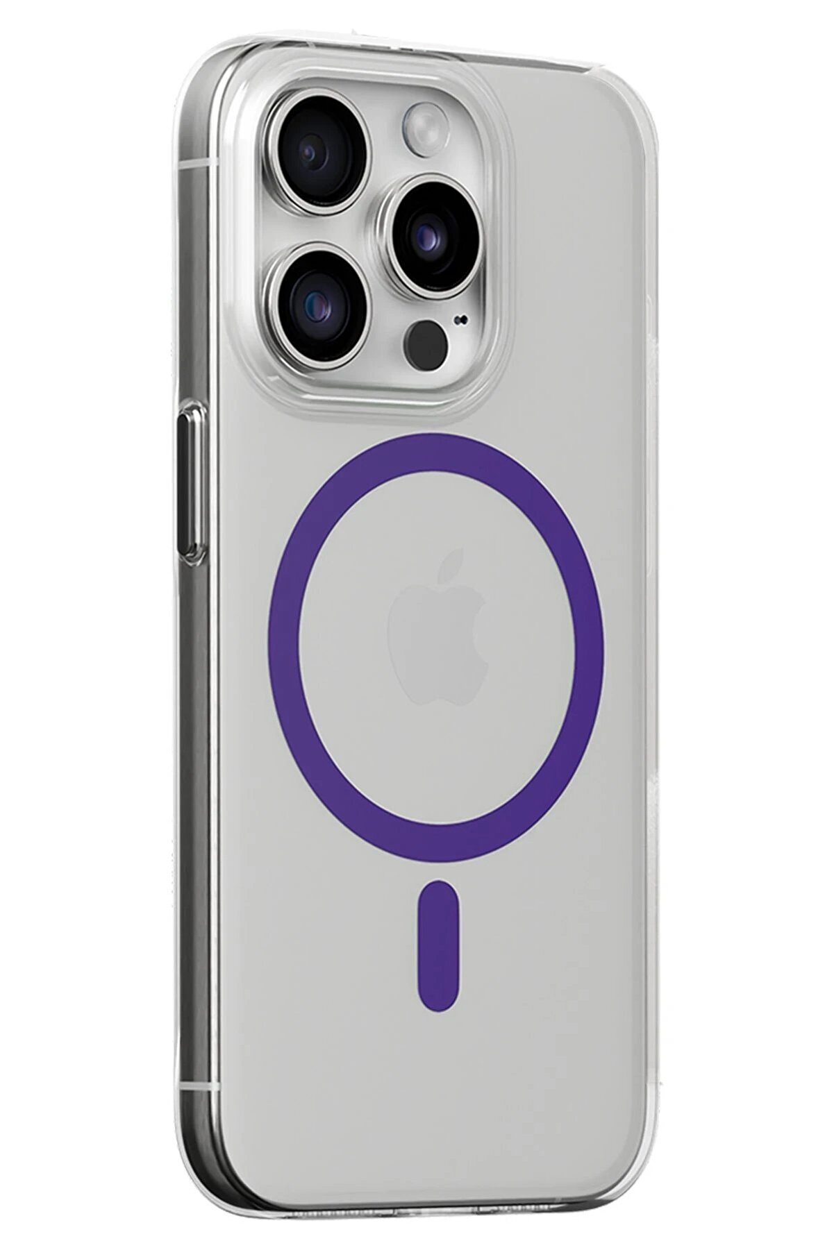 İphone 15 Pro Max Kılıf Bubble Magsafe Kapak - Mor - Dropx4711-5600