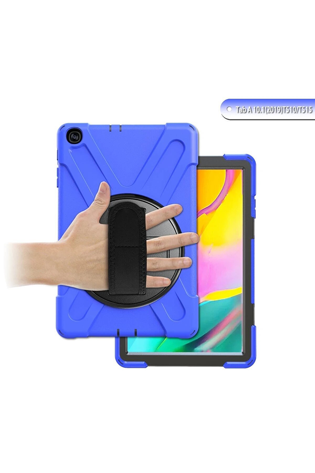 Samsung Galaxy T510 Tab A 10.1 Kılıf Amazi̇ng Tablet Kapak - Mavi̇ - Dropx2856-2659