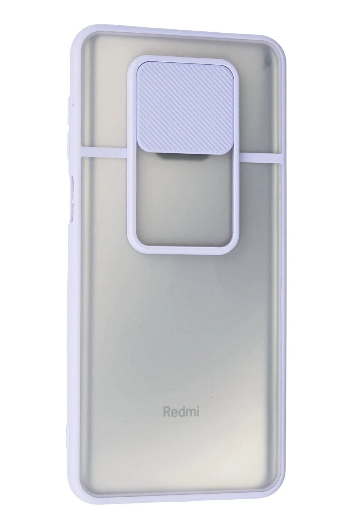 Xi̇aomi̇ Redmi̇ Note 9 Pro Kılıf Palm Buzlu Kamera S&uuml;rg&uuml;l&uuml; Si̇li̇kon - Li̇la - Dropx1496-6419