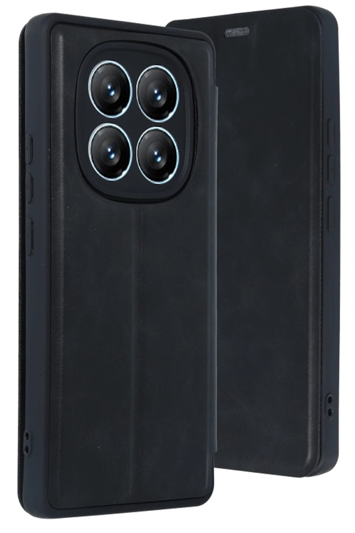 Xi̇aomi̇ Redmi̇ Note 14 Pro 4G Kılıf Fli̇p Cover - Si̇yah - Dropx8888-8873