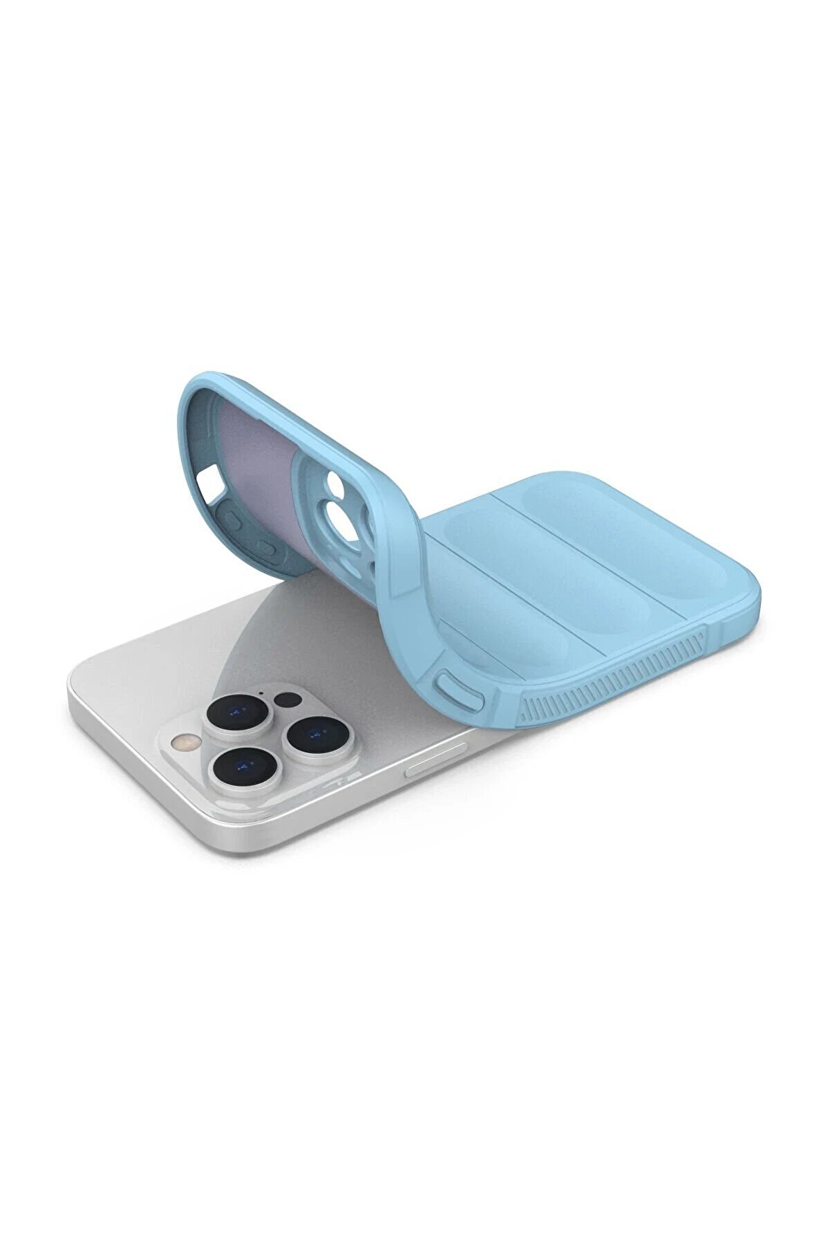 İphone 15 Pro Kılıf Opti̇mum Si̇li̇kon - Sky Blue - Dropx7422-6013