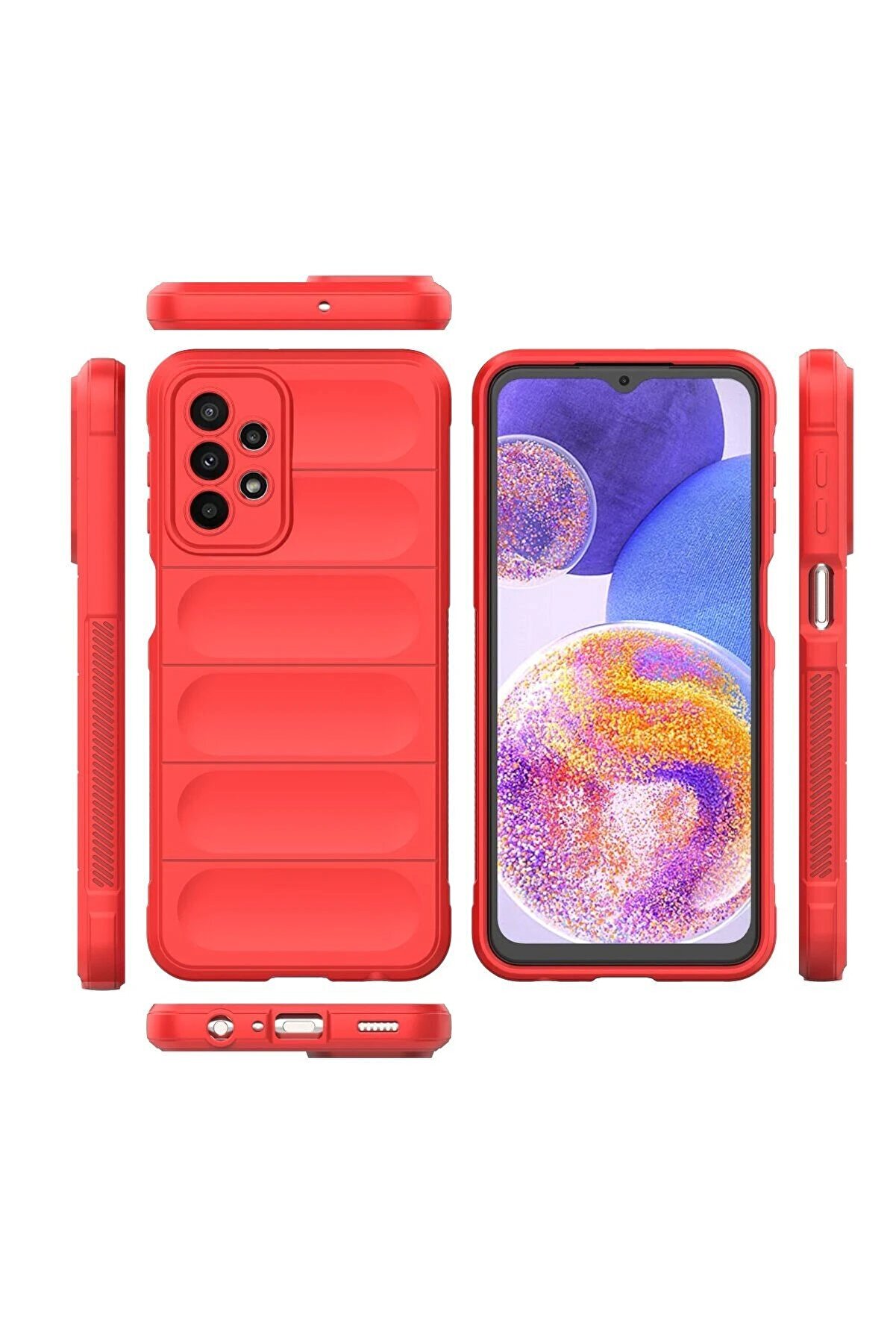 Samsung Galaxy A23 4G Kılıf Opti̇mum Si̇li̇kon - Kırmızı - Dropx9536-8417